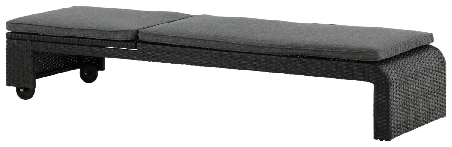 Wohnli Möbelsuche - Sonnenliege London ca. 60x32x196 cm Schwarz