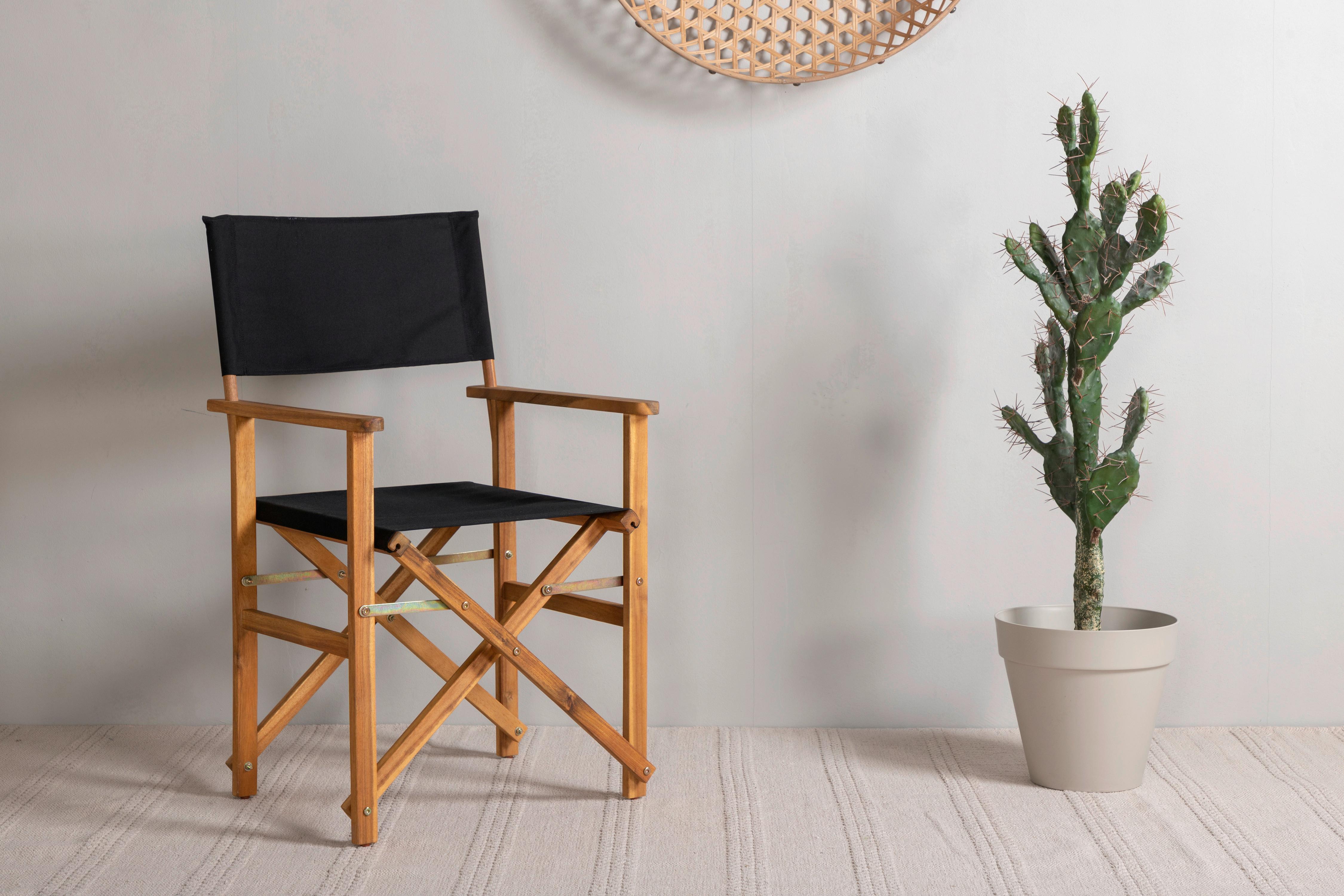 Wohnli Möbelsuche - Klappstuhl Marion ca. 53x90x55 cm Akazie/Schwarz