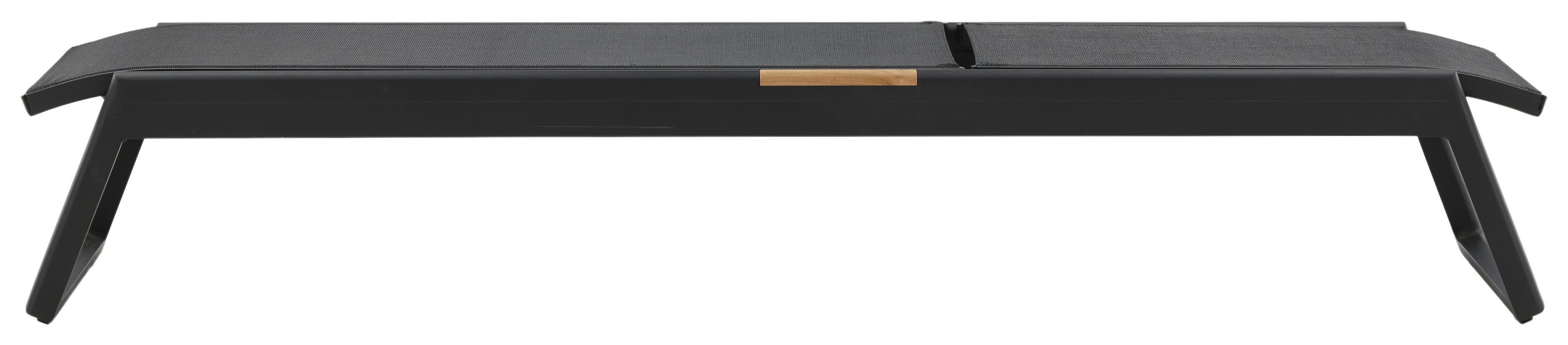 Sonnenliege Mexico ca. 60x35x200 Schwarz Metall Gardenson Garten & Outdoor > Gartenmöbel > Gartenliegen Schwarz