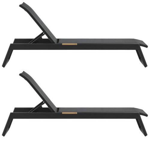 Wohnli Möbelsuche - Sonnenliege Mexico ca. 60x35x200 Schwarz