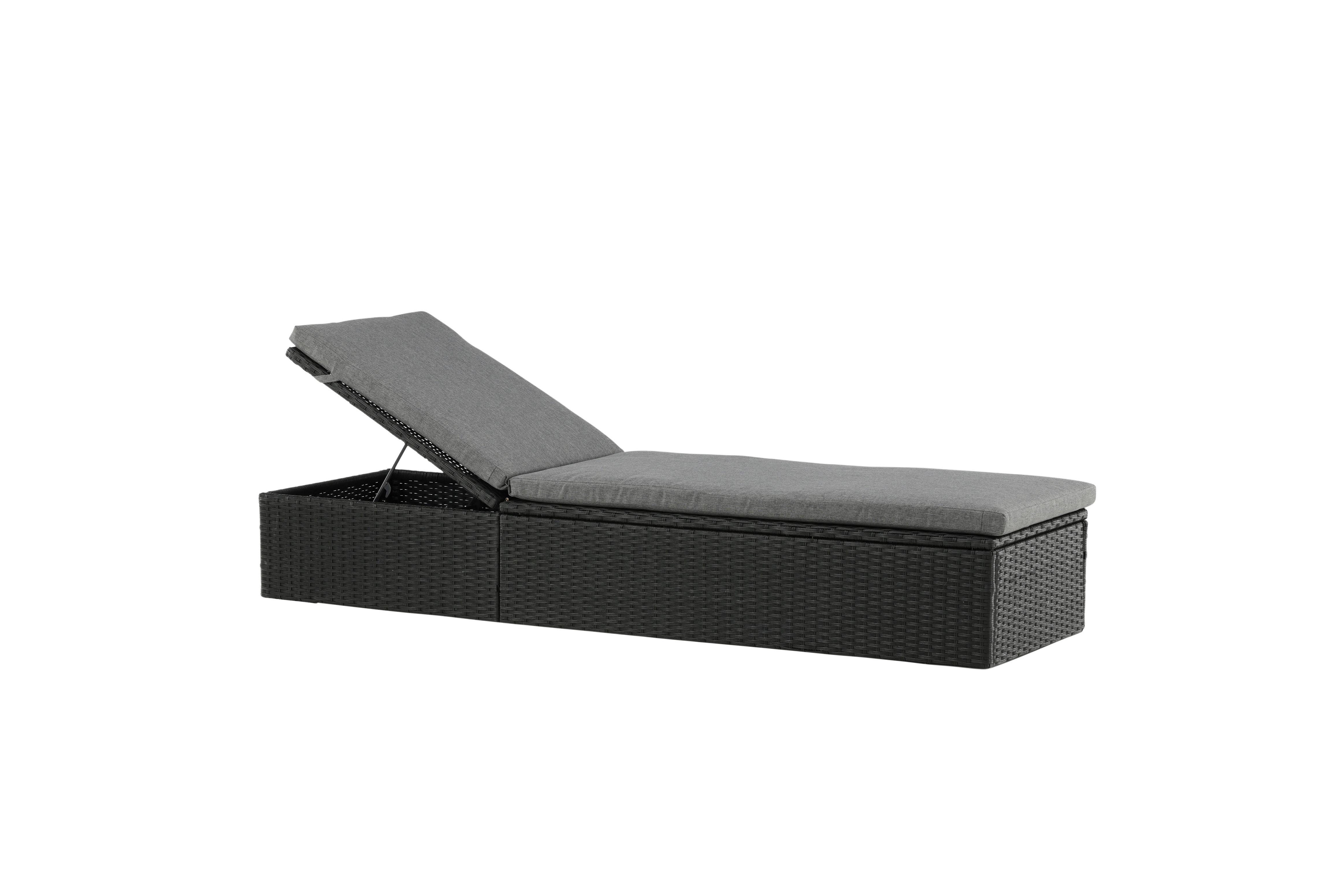 wohnli-moebel-suche-002615030501 Wohnli Möbelsuche - Sonnenliege Quad ca. 61x38x198 cm Schwarz