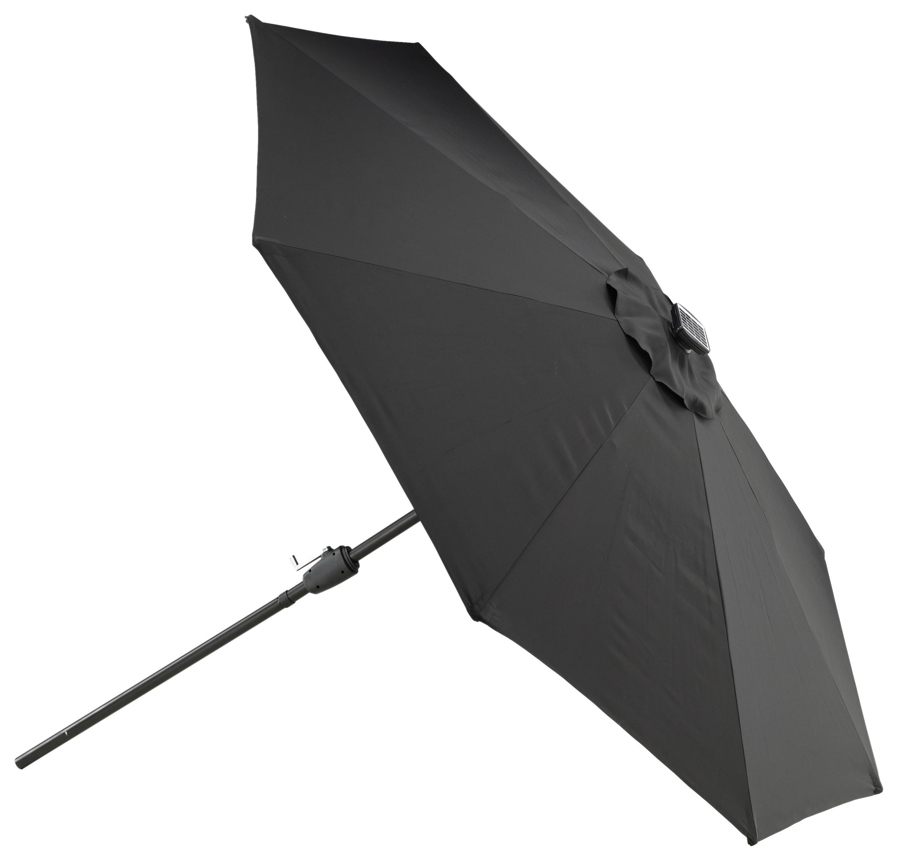 Wohnli Möbelsuche - Sonnenschirm Sabal m. LED ca. 270x241 cm Schwarz Solar