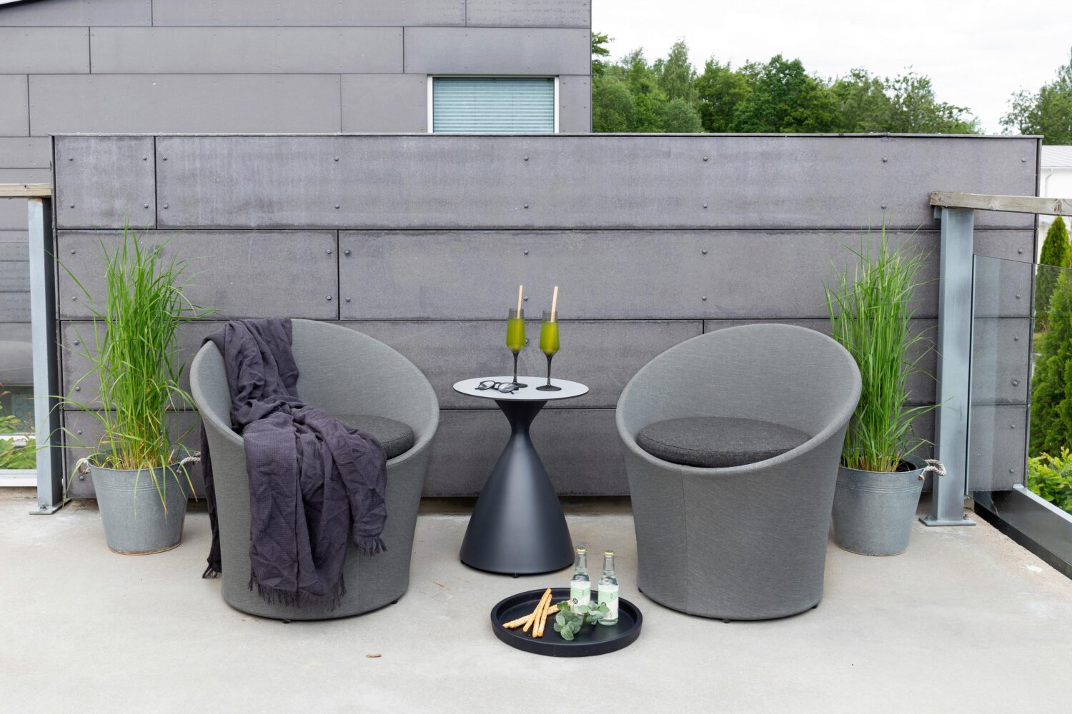 GARTENSET SPOGA Metall, Textil Gardenson Garten & Outdoor > Gartenmöbel > Gartenmöbel-Sets Grau