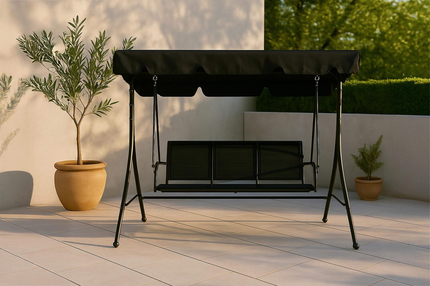 HOLLYWOODSCHAUKEL MONTREAL Textil Gardenson Garten & Outdoor > Gartenmöbel > Garten Relaxmöbel Schwarz
