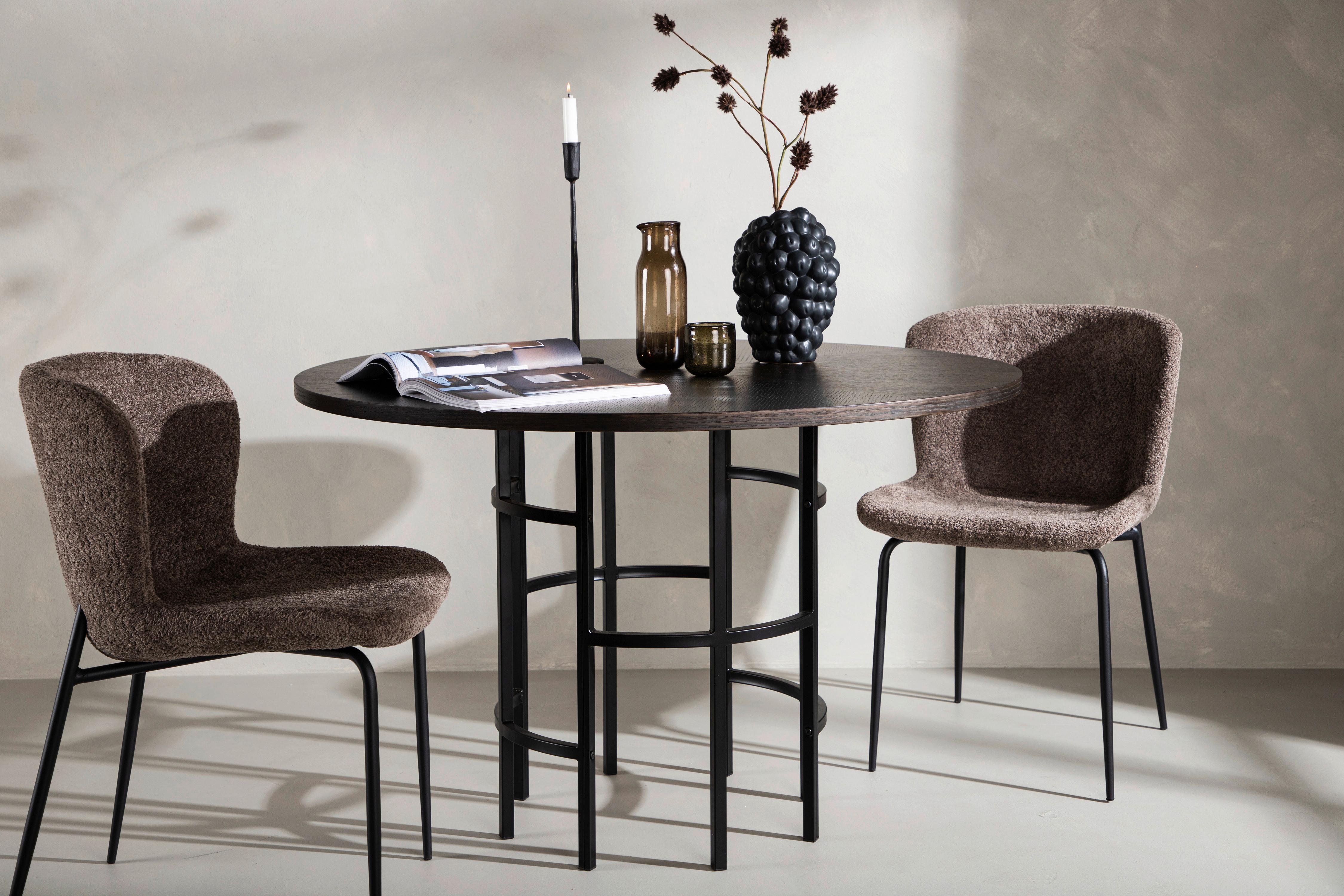 Esstisch Copenhagen Dunkelbraun Holz, Metall Livetastic Möbel > Tische > Esstische > Esstische Holz Braun