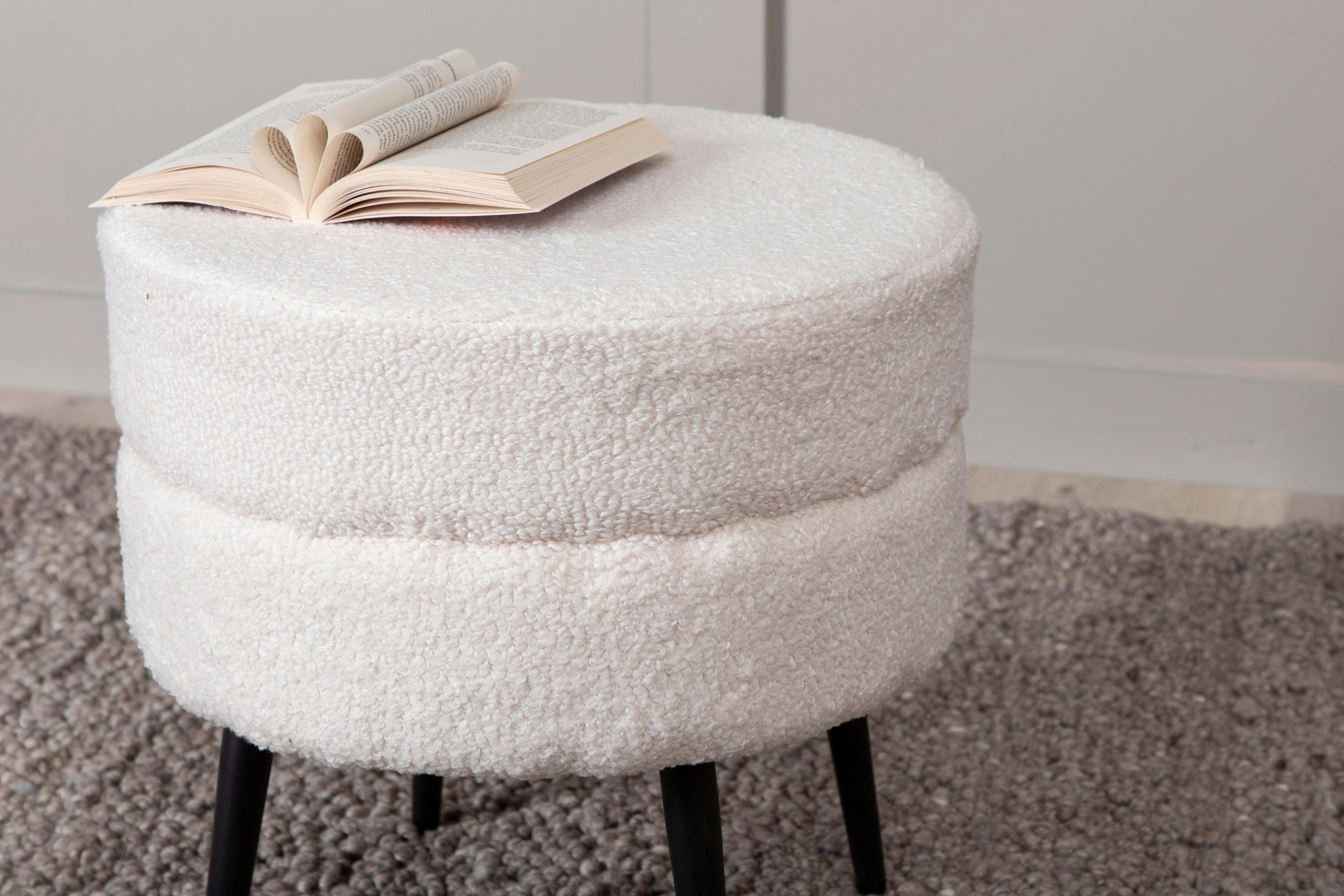 HOCKER POT Metall, Textil Livetastic Möbel > Sessel > Hocker Schwarz
