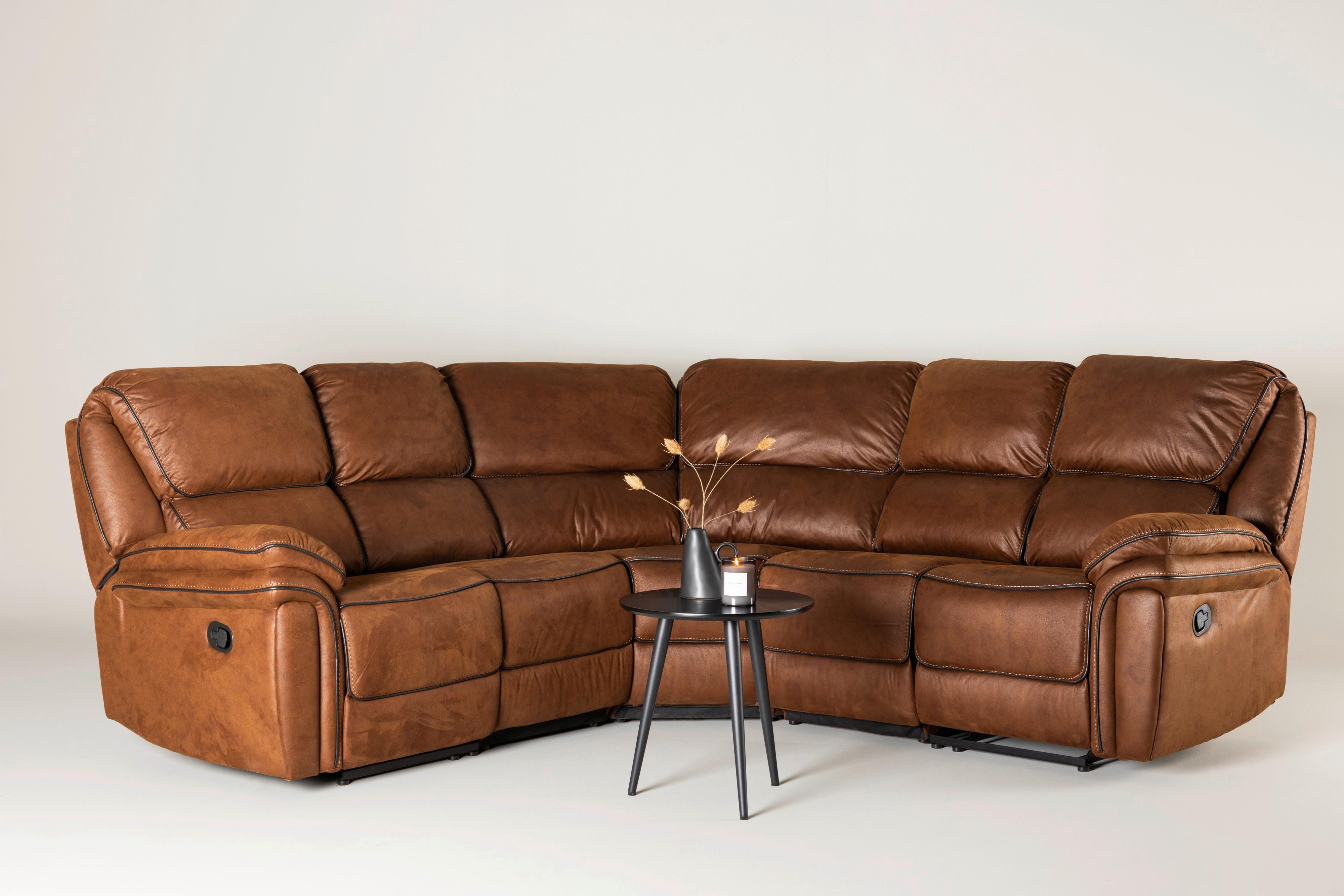 ECKSOFA SARANDA Textil Livetastic Möbel > Sofas & Couches > Wohnlandschaften > Ecksofas > XXL Ecksofas Braun