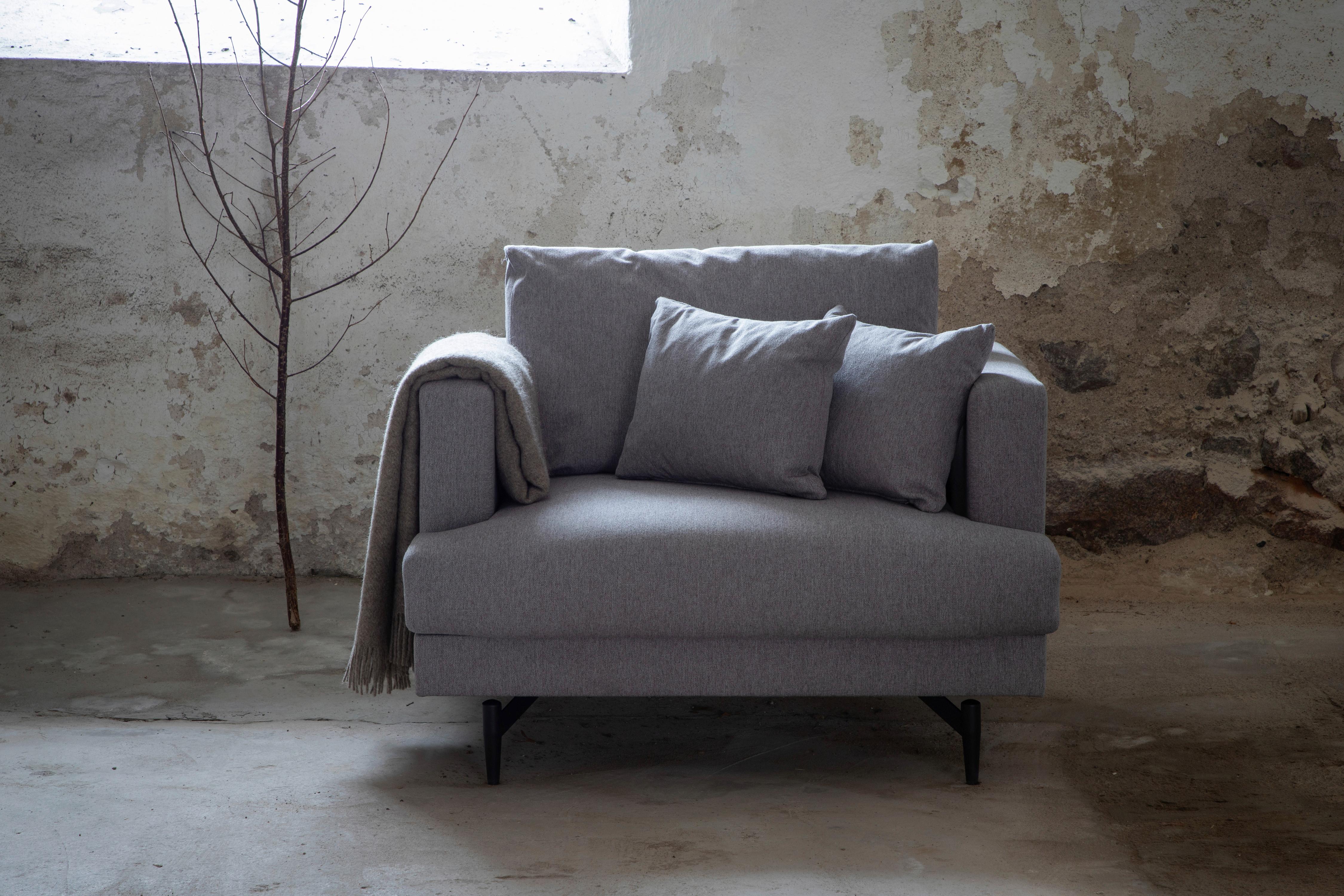 SESSEL SOFIA Textil Livetastic Möbel > Sessel > Polstersessel Grau