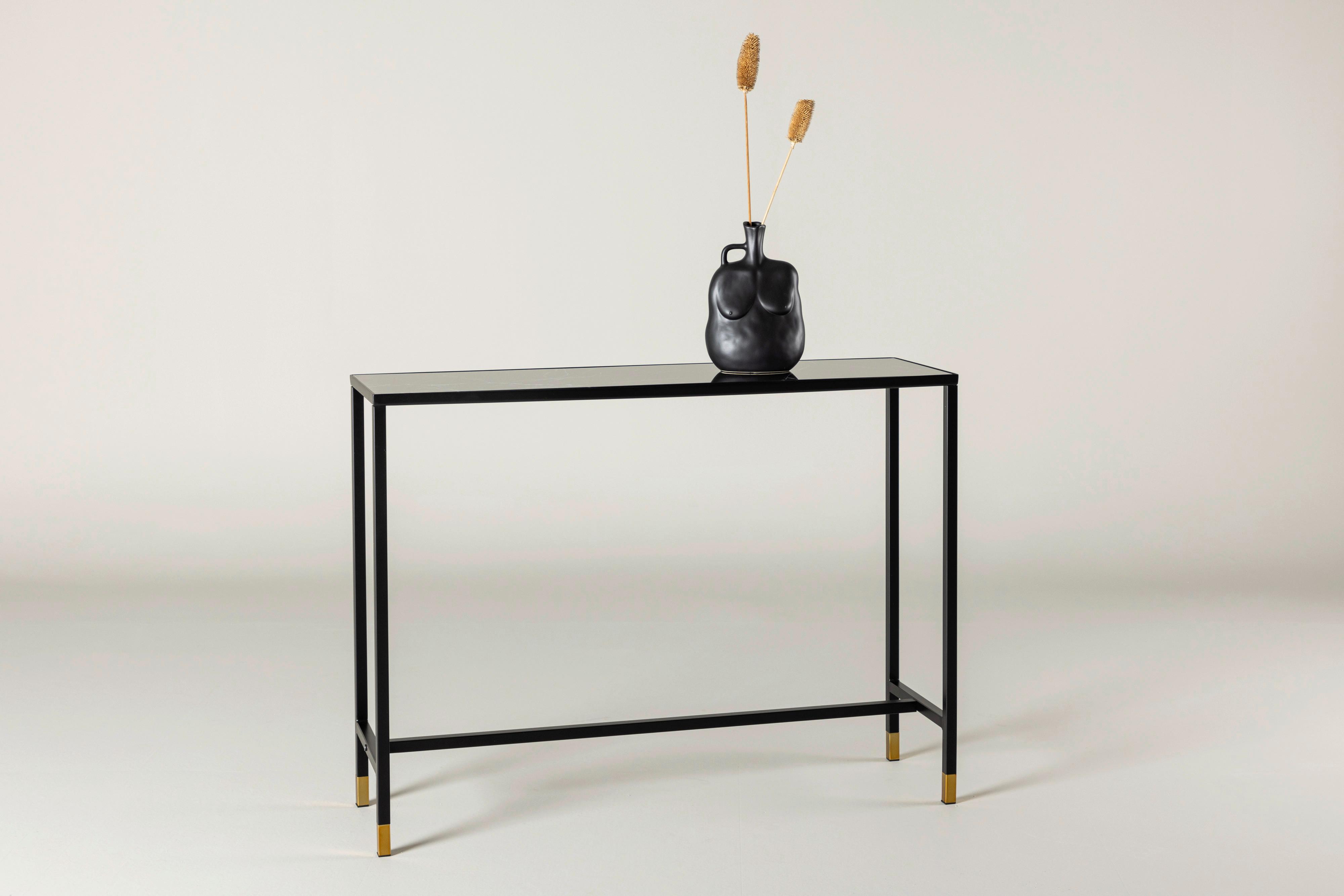 Beistelltisch Dipp Schwarz Metall, Glas Livetastic Möbel > Tische > Beistelltische > Beistelltische Metall Schwarz