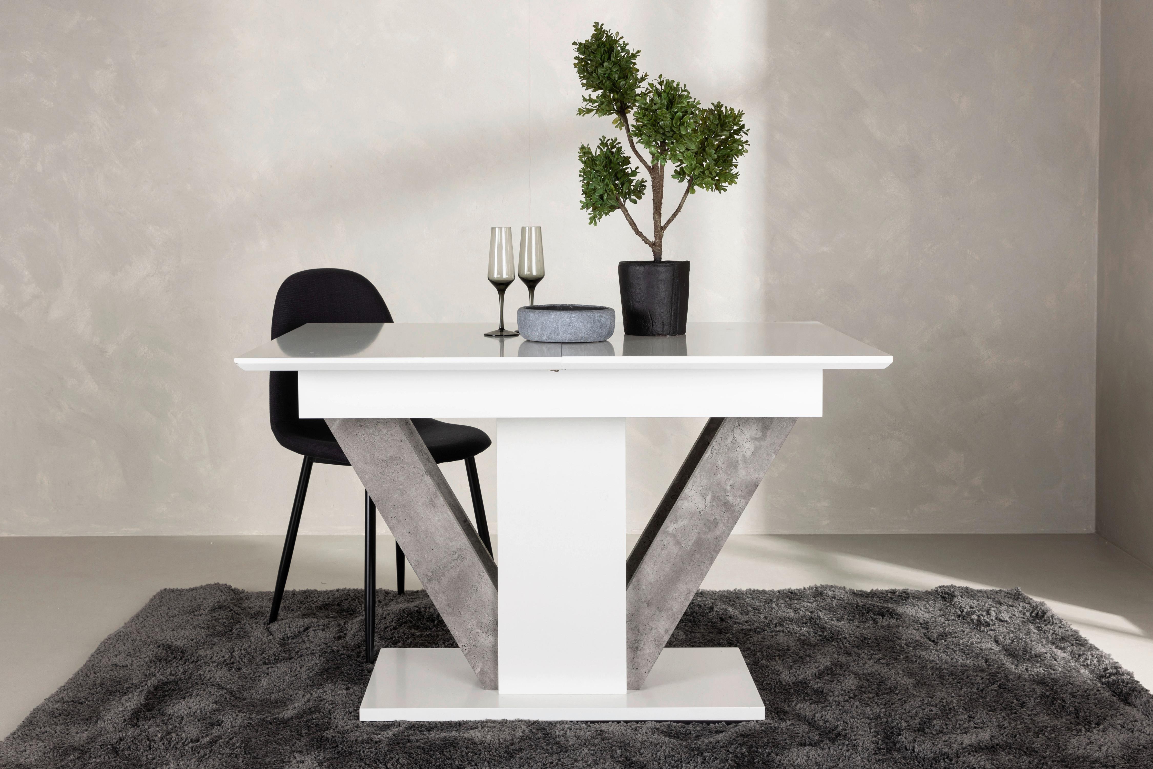 Esstisch Disa Grau/Weiß Holzwerkstoff Livetastic Möbel > Tische > Esstische Grau