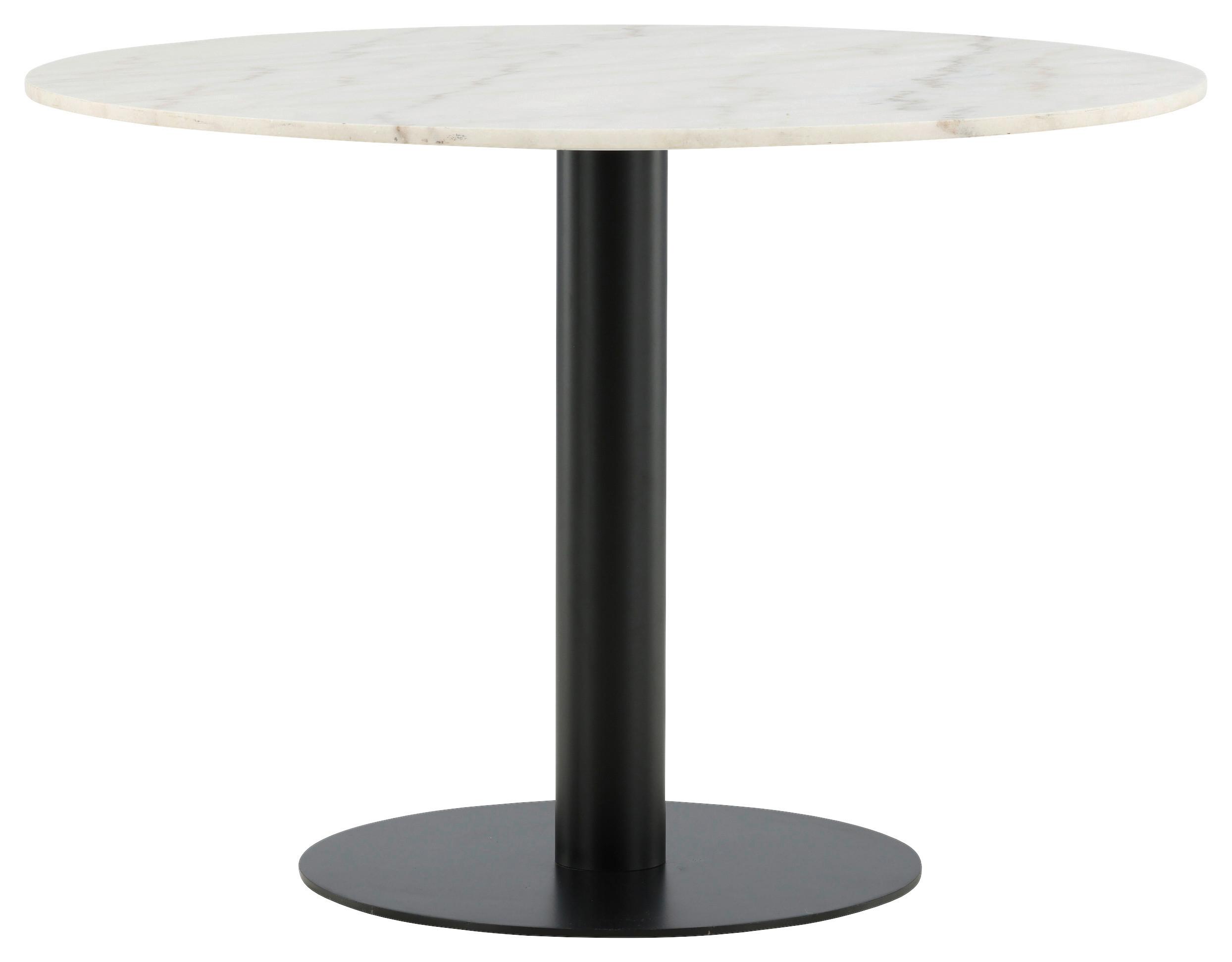 Esstisch Estelle Ø ca. 106 cm Marmor/Schwarz Metall, Stein Livetastic Möbel > Tische > Esstische > Esstische rund Schwarz