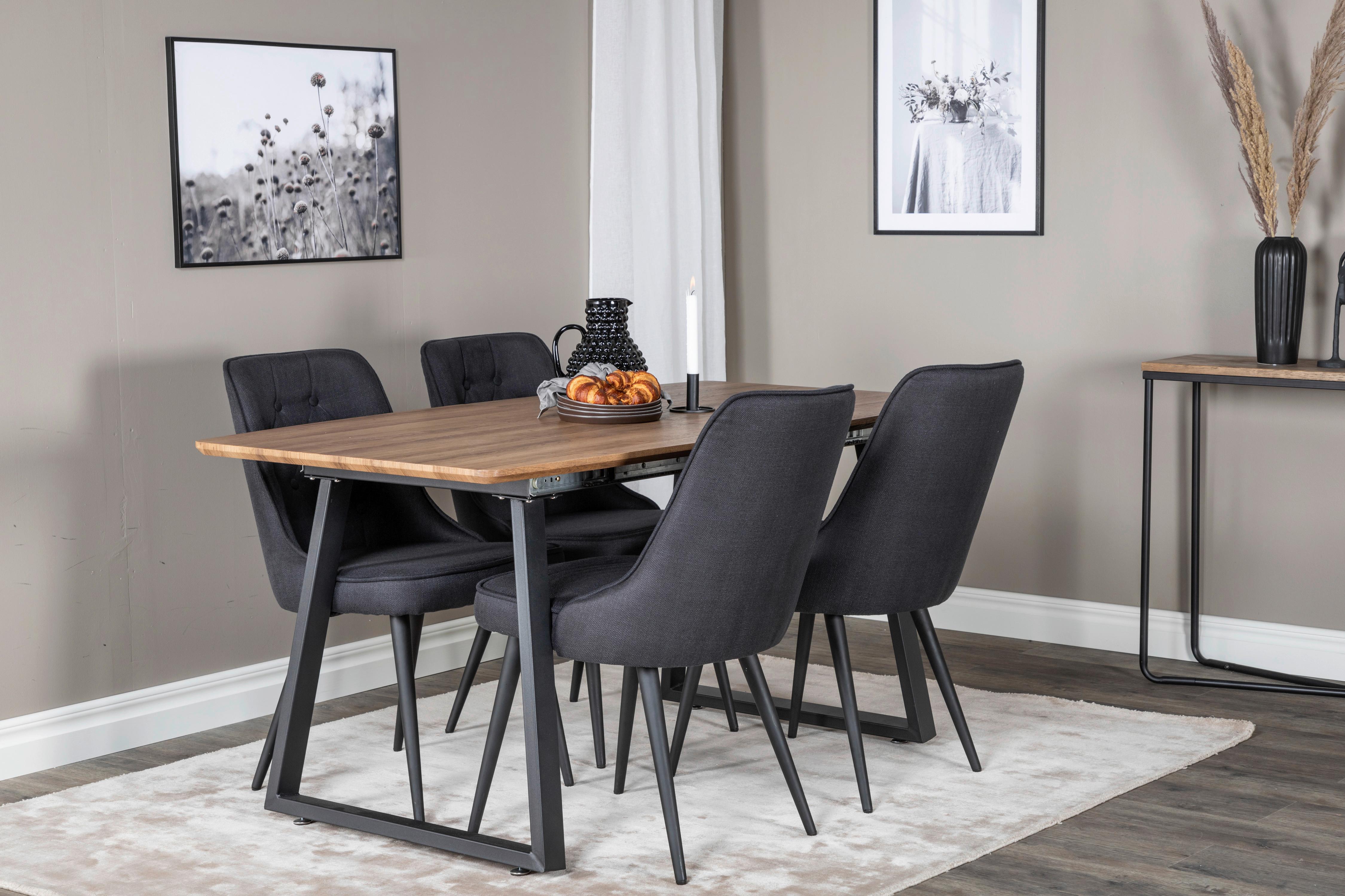 Esstisch Inca Braun/Schwarz Holz, Metall Livetastic Möbel > Tische > Esstische > Esstische Holz Braun