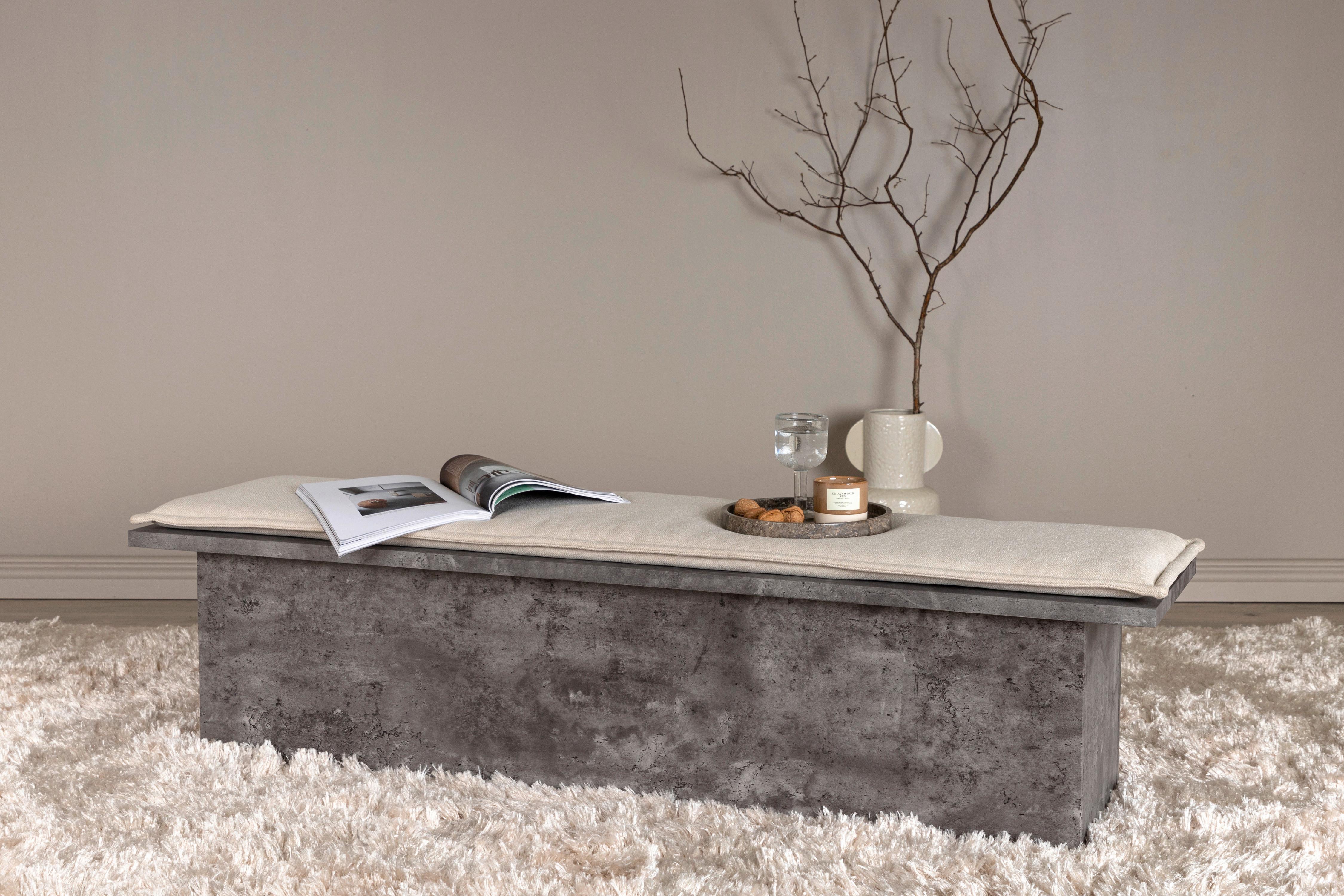 GARDEROBENBANK KELLOGG Textil, Holzwerkstoff Livetastic Garderoben > Garderobenbänke Grau