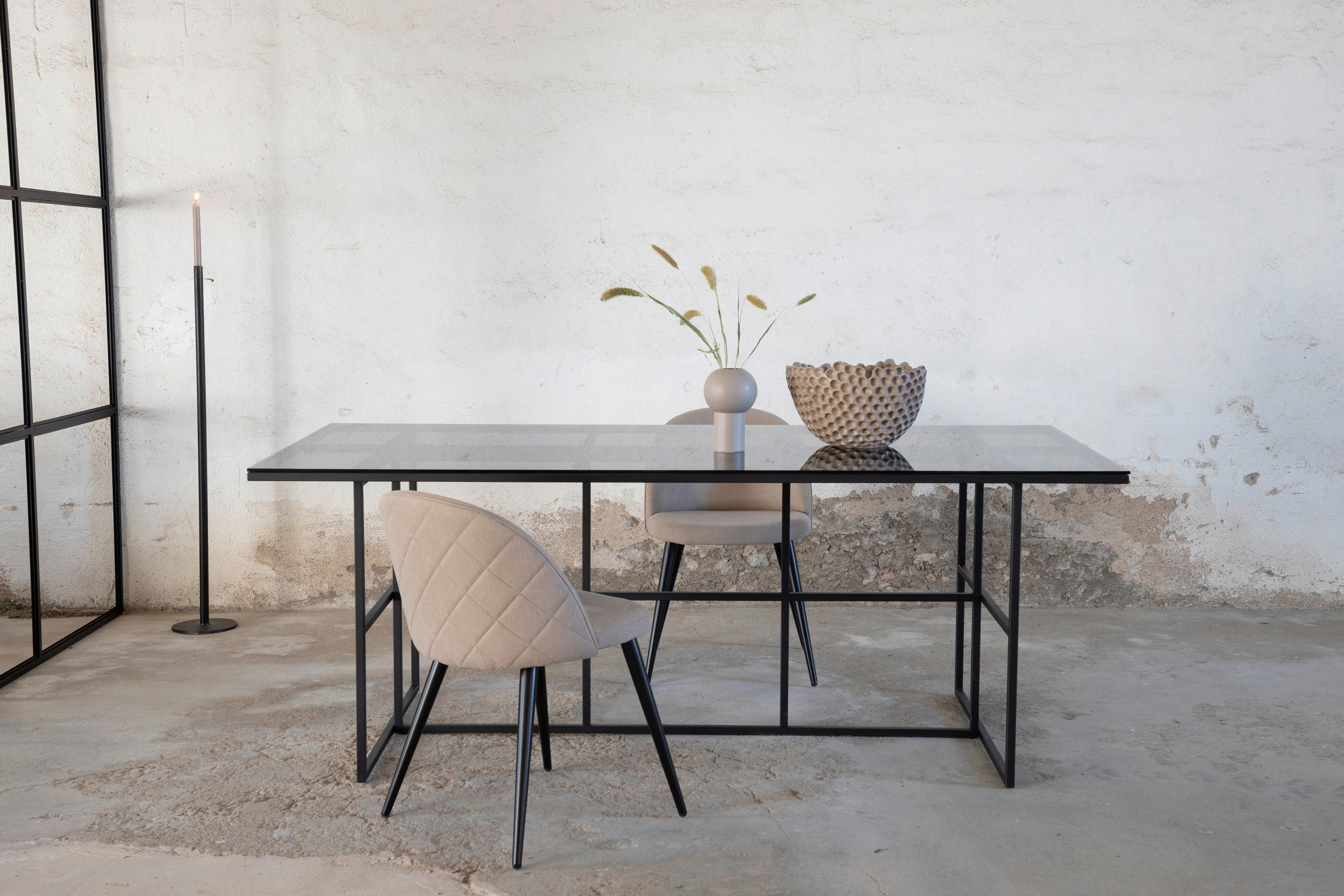 ESSTISCH LEIF Metall, Glas Livetastic Möbel > Tische > Esstische Schwarz