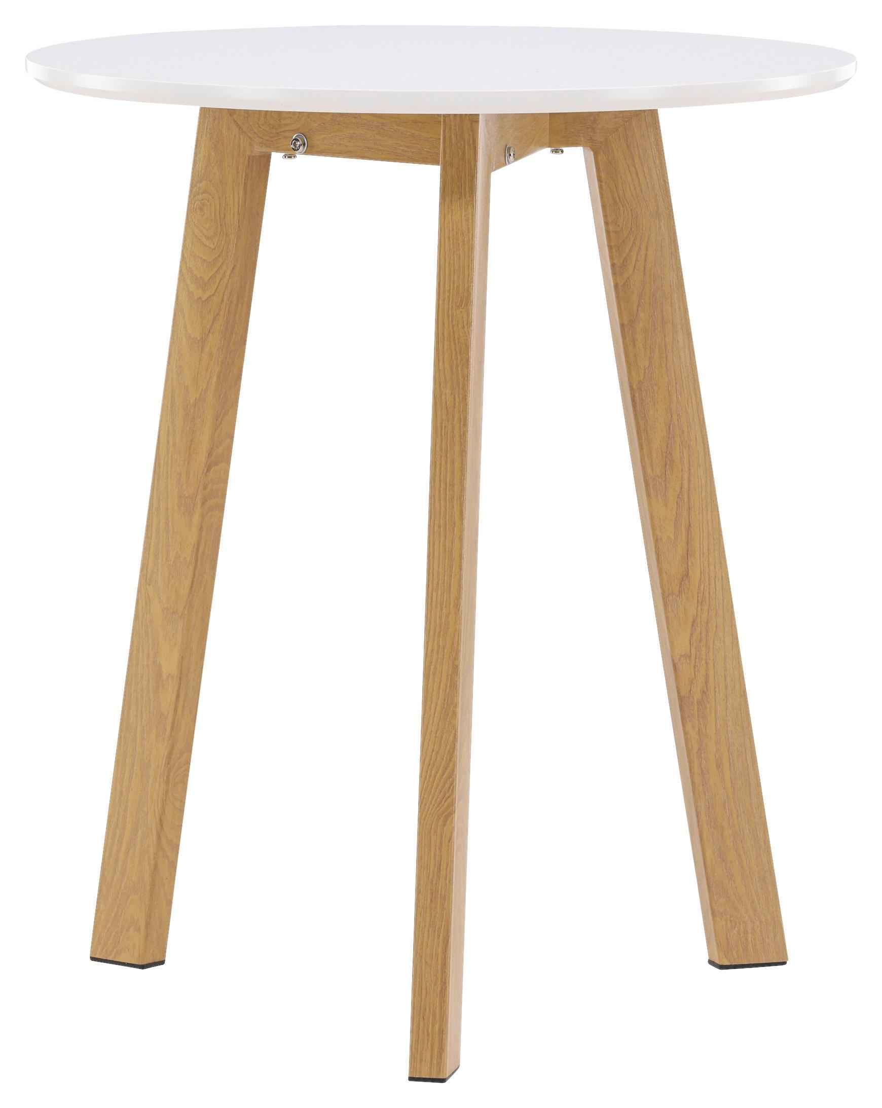 Wohnli Möbelsuche - Esstisch Leonora Ø ca. 65 cm Weiß/Holz