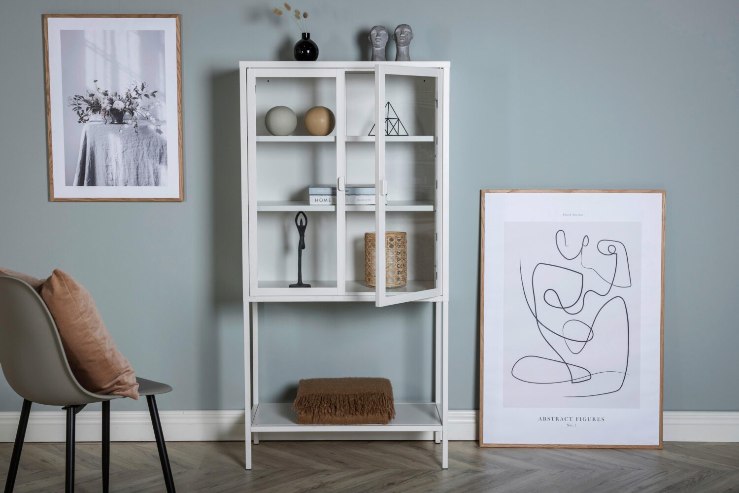 VITRINE MISHA Metall Livetastic Möbel > Schränke > Vitrinen Weiß