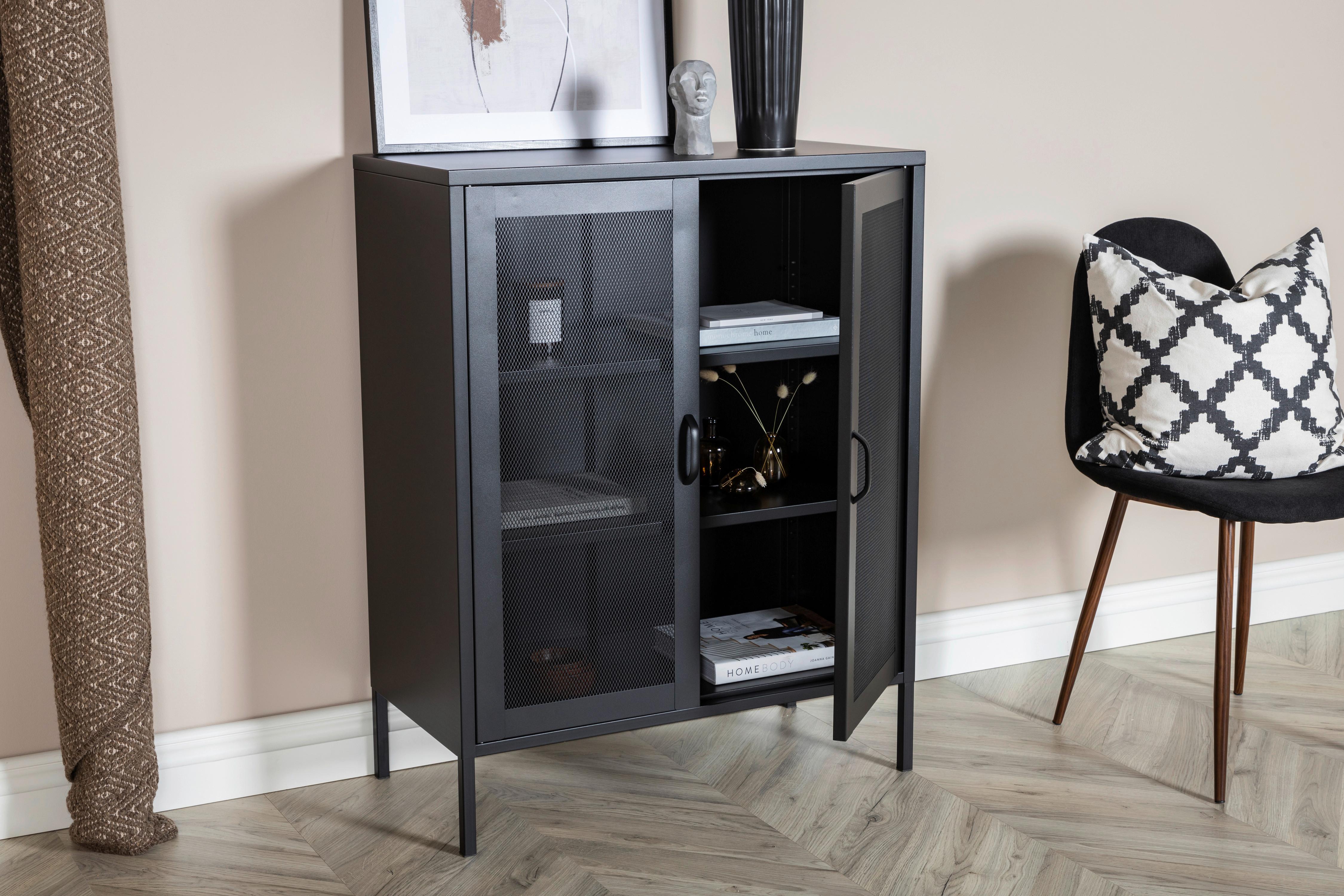 SIDEBOARD MISHA Metall Livetastic Wohnzimmermöbel Schwarz