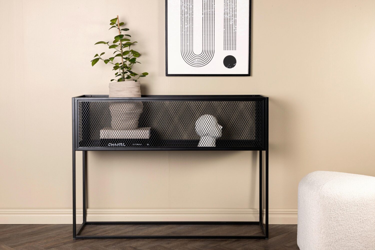 BÜCHERWAND NETZ Metall Livetastic Wohnzimmermöbel Schwarz