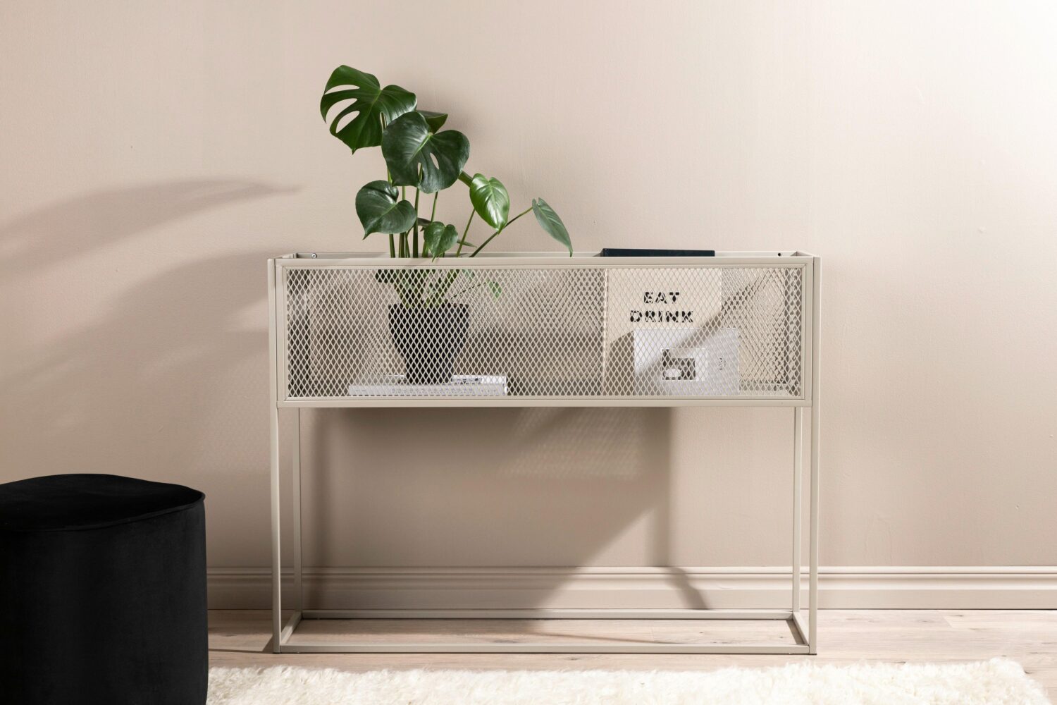 BÜCHERWAND NETZ Metall Livetastic Wohnzimmermöbel Beige