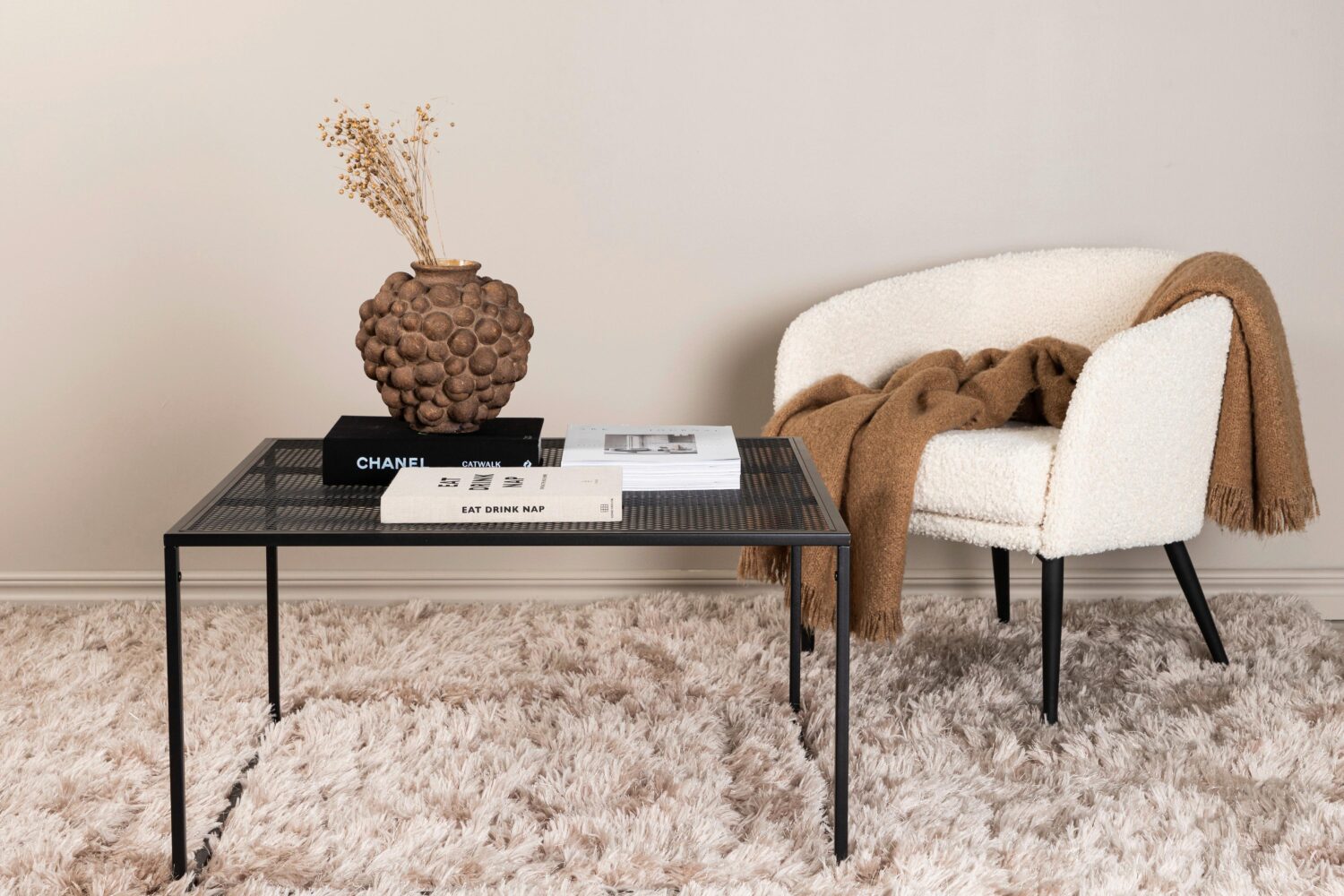 COUCHTISCH NETZ Metall Livetastic Wohnzimmermöbel Schwarz