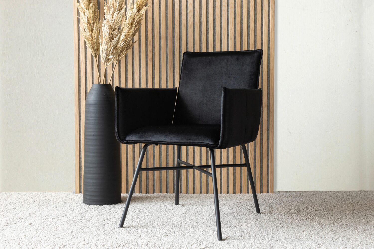 STUHL PETRA Metall, Textil Livetastic Wohnzimmermöbel Schwarz