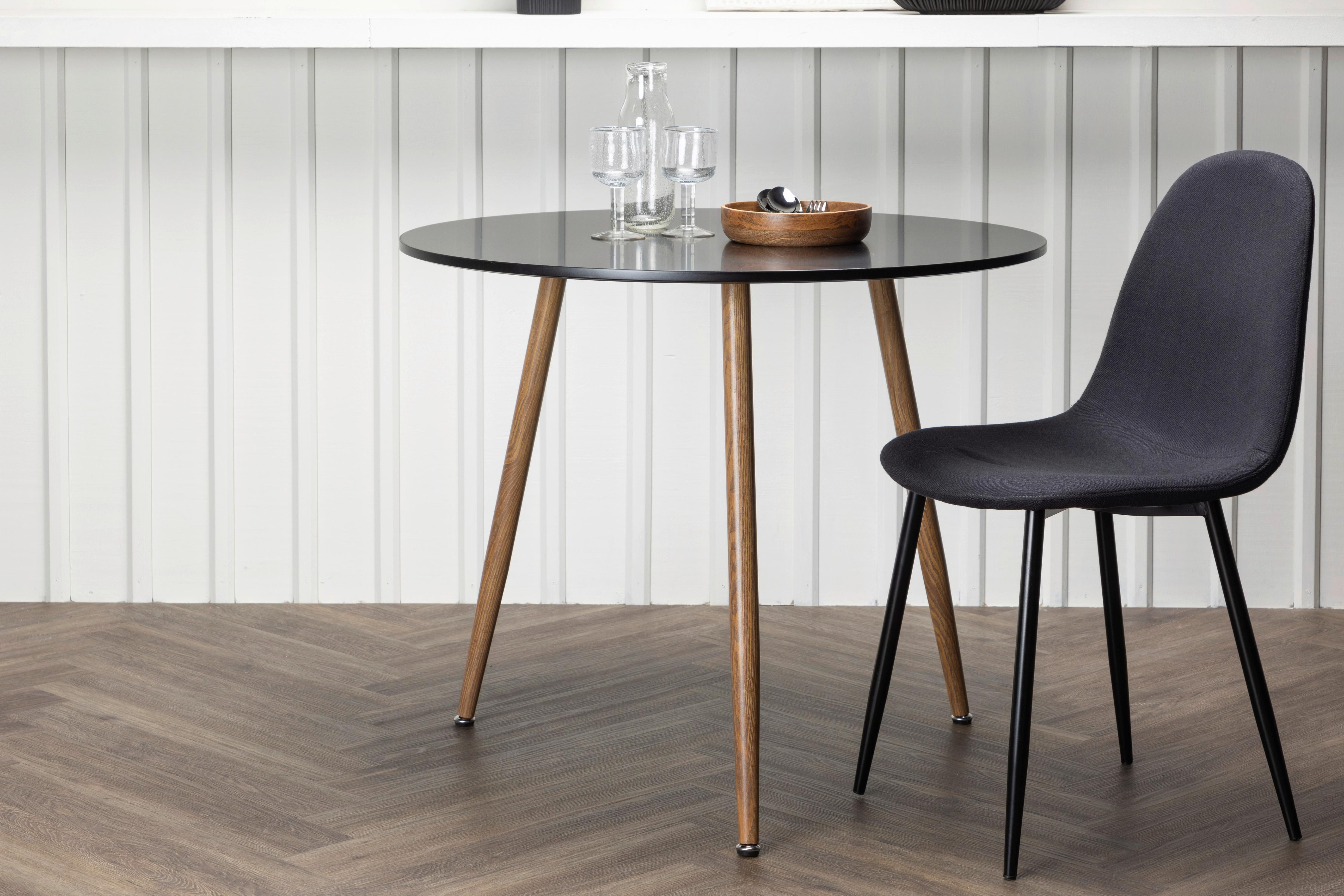 Esstisch Polar Ø ca. 90 cm Metall, Holzwerkstoff Livetastic Möbel > Tische > Esstische > Esstische rund Schwarz