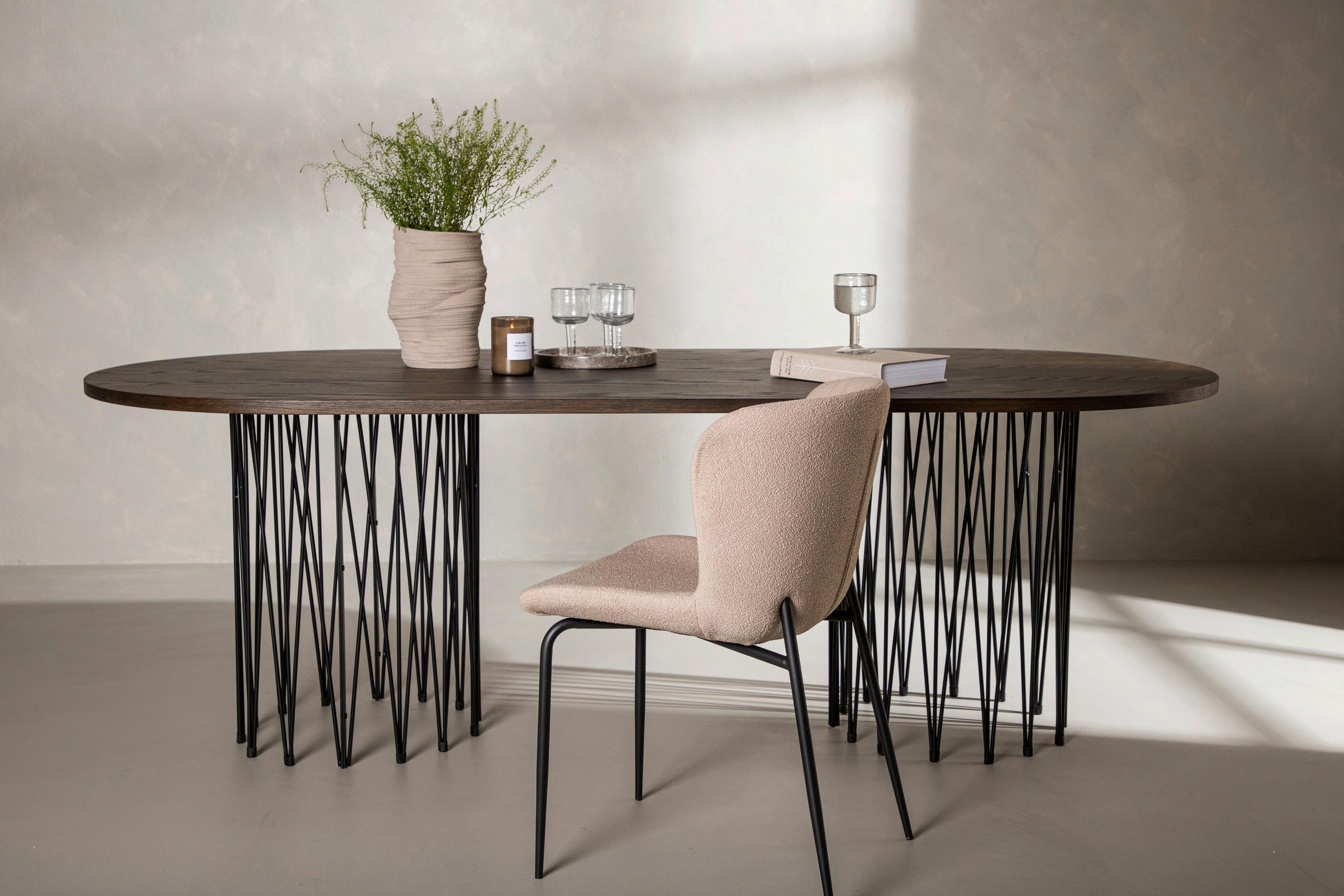 ESSTISCH STONE Holz, Metall Livetastic Möbel > Tische > Esstische > Esstische Holz Schwarz