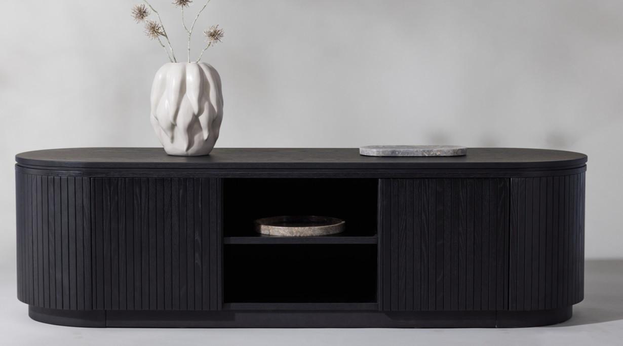 LOWBOARD FJÄLLBACKA Holzwerkstoff Livetastic Möbel > TV-Möbel Schwarz