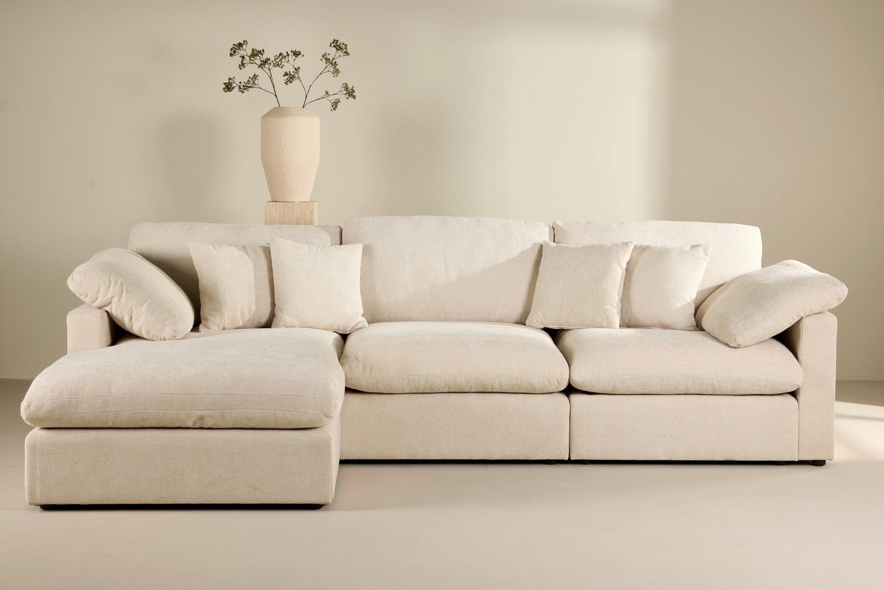 Ecksofa Amalfi Beige Kunststoff, Textil Livetastic Möbel > Sofas & Couches > Wohnlandschaften > Ecksofas Beige