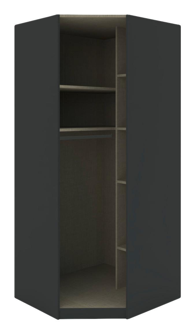 Eckschrank 'UNIT' in Anthrazit Holzwerkstoff Based Möbel > Schränke > Kleiderschränke Anthrazit