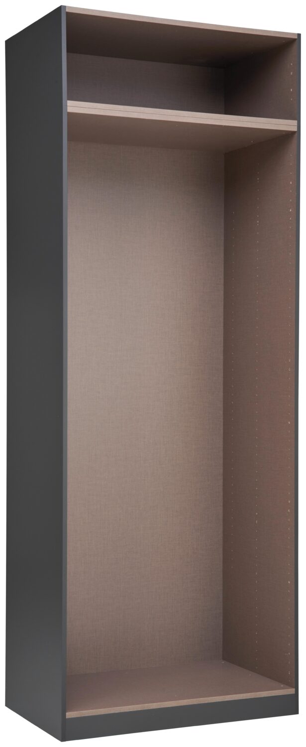 Kleiderschrankkorpus 'UNIT' in Anthrazit Holzwerkstoff Based Möbel > Schränke > Kleiderschränke Anthrazit