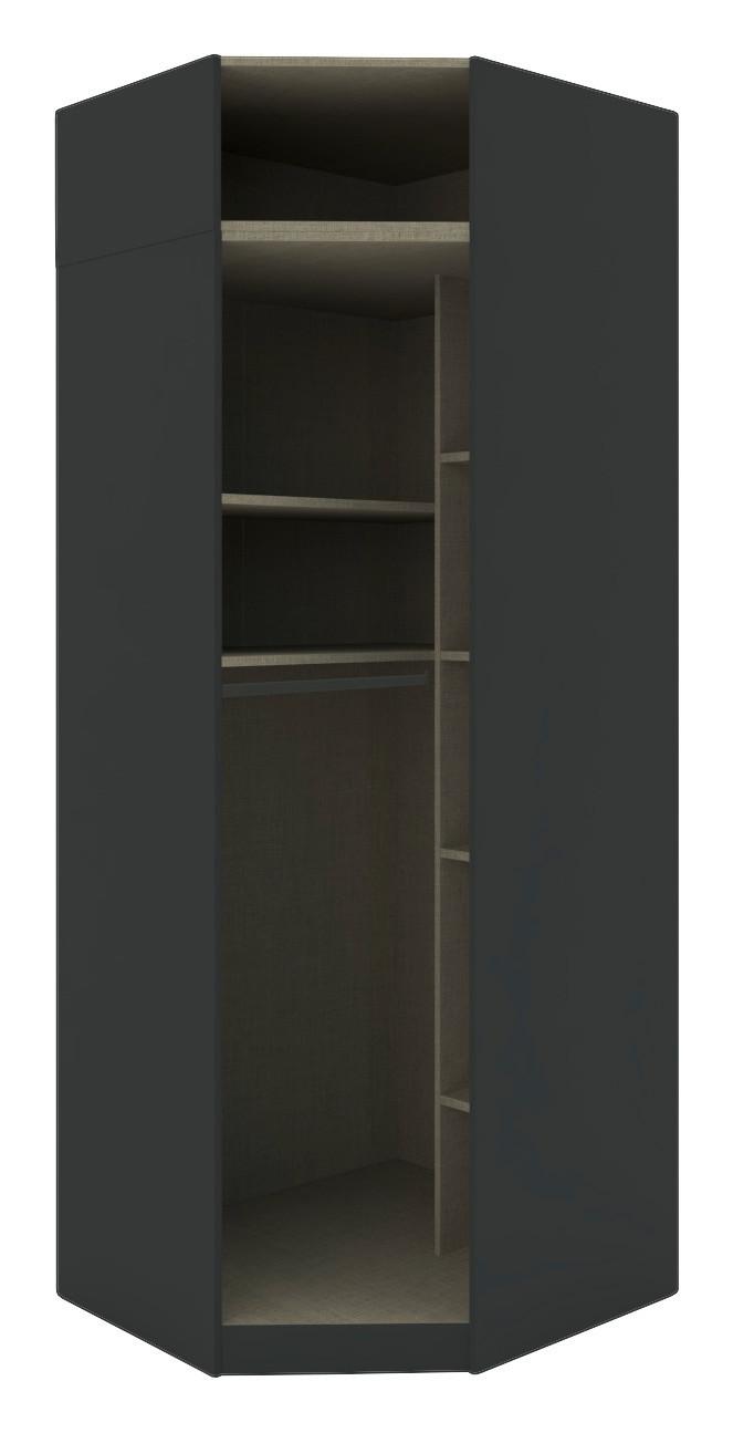 Eckschrankkorpus 'UNIT' in Anthrazit Holzwerkstoff Based Möbel > Schränke > Kleiderschränke Anthrazit