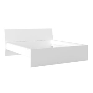 Bett Unit 180 Weiß ca. 180x200cm Holzwerkstoff Based Möbel > Betten > Doppelbetten Weiß