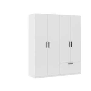 Wohnli Möbelsuche - Drehtürenschrank Milos 4T1S Weiß