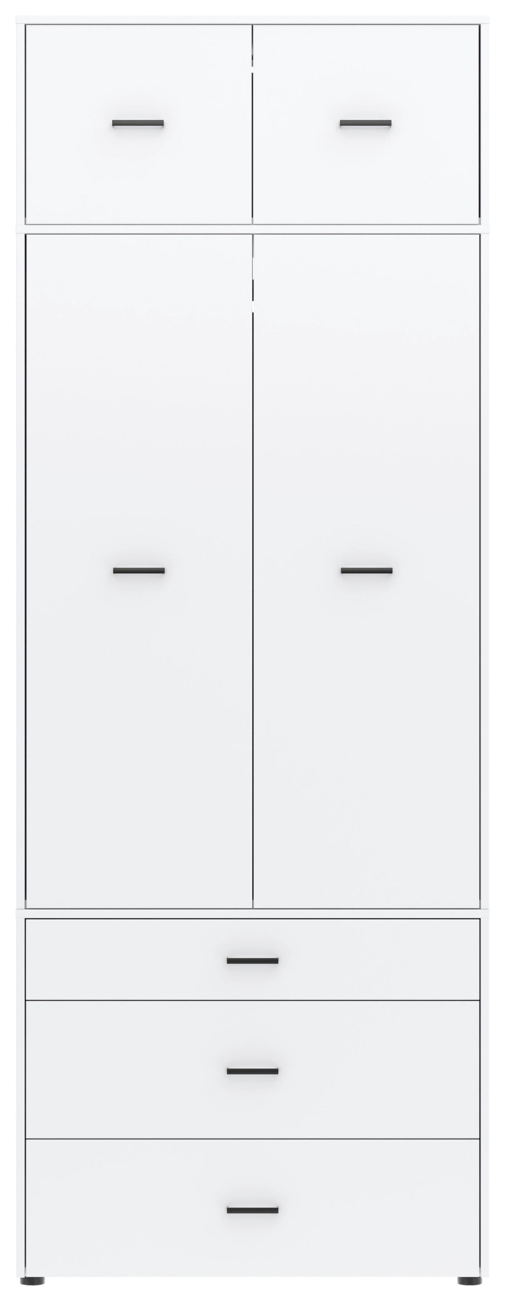 Kleiderschrank Kivo Weiß Holzwerkstoff Based Möbel > Schränke > Kleiderschränke Weiß