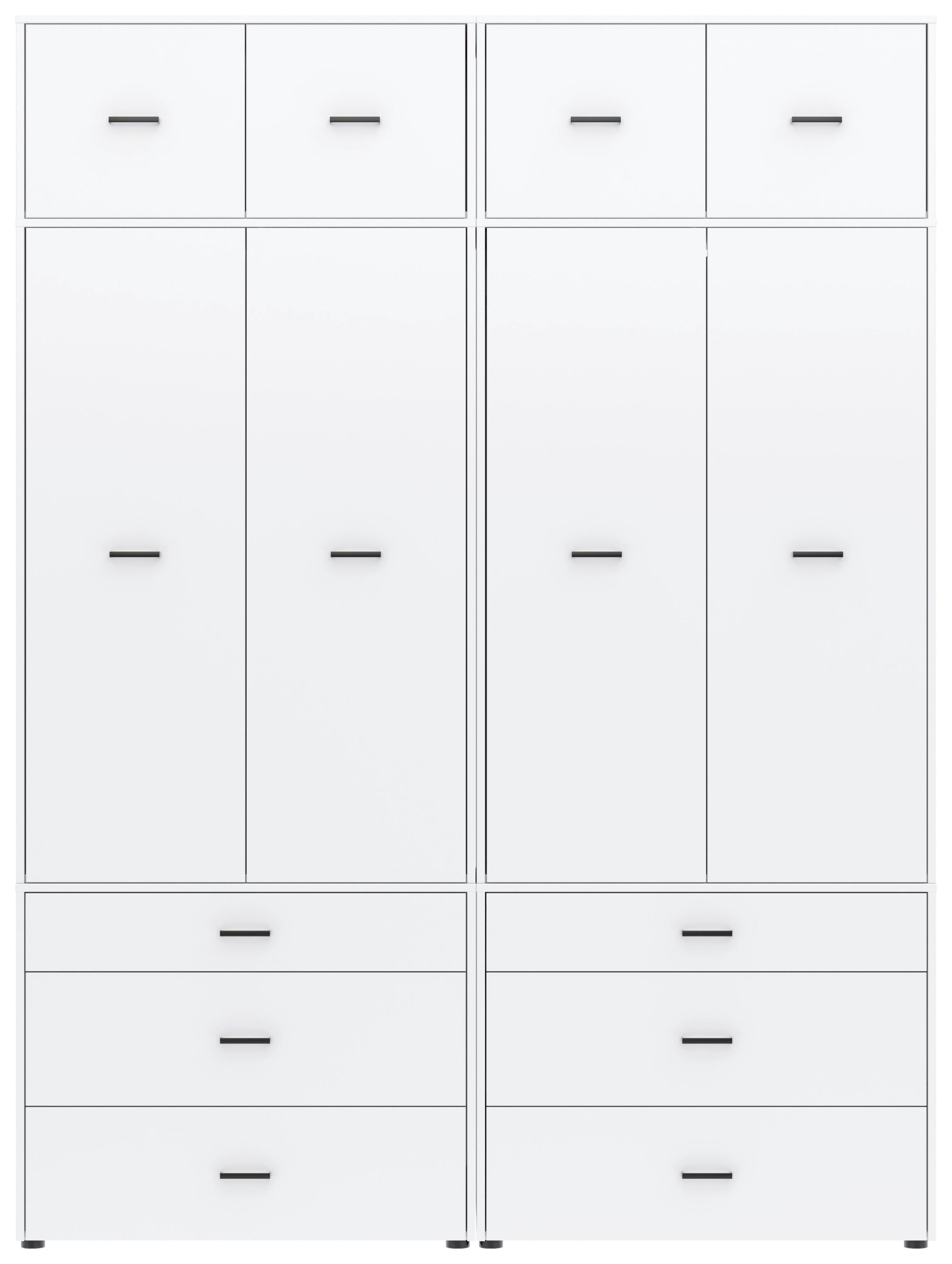 Kleiderschrank Kivo Weiß Holzwerkstoff Based Möbel > Schränke > Kleiderschränke Weiß