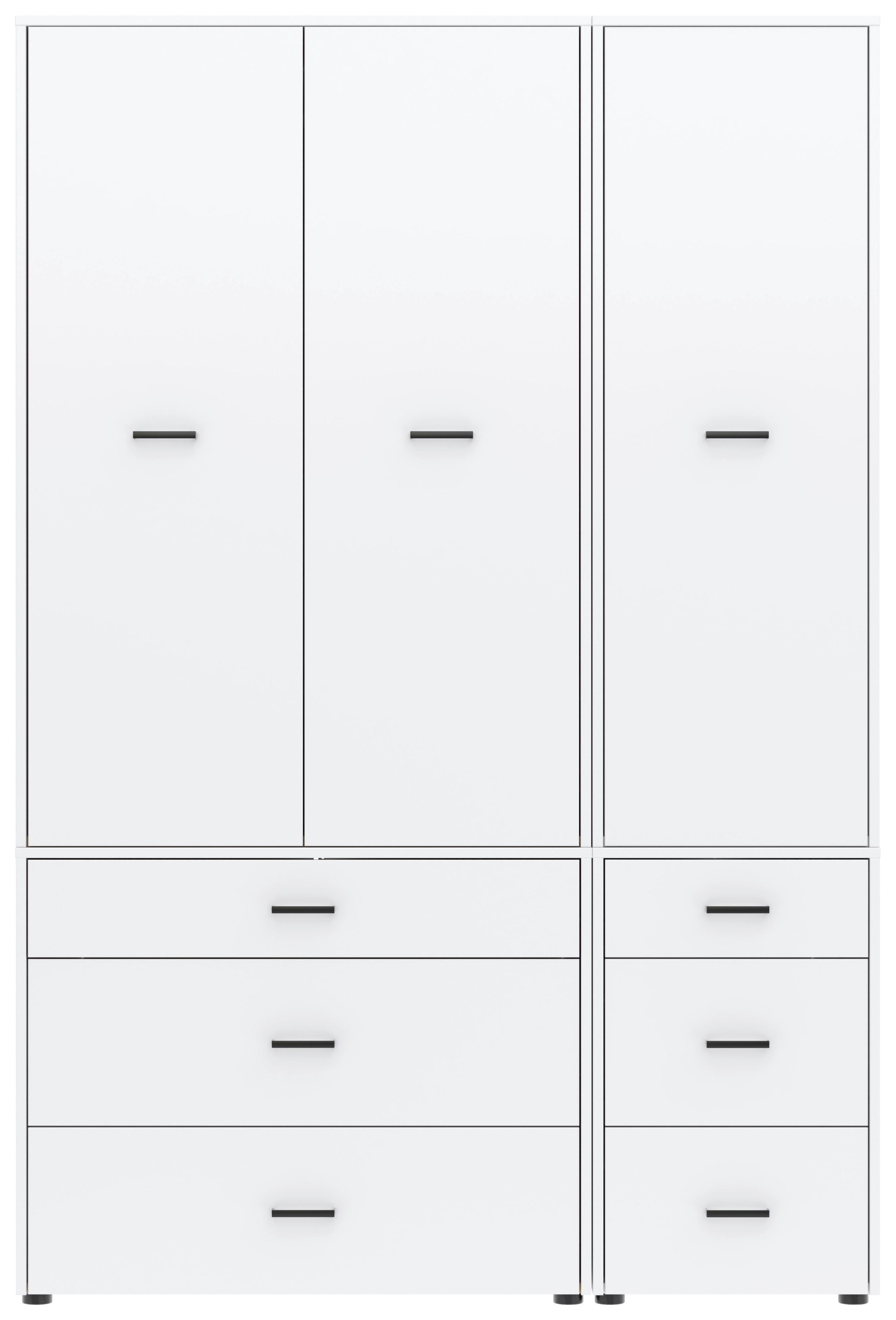 Kleiderschrank Kivo Weiß Holzwerkstoff Based Möbel > Schränke > Kleiderschränke Weiß