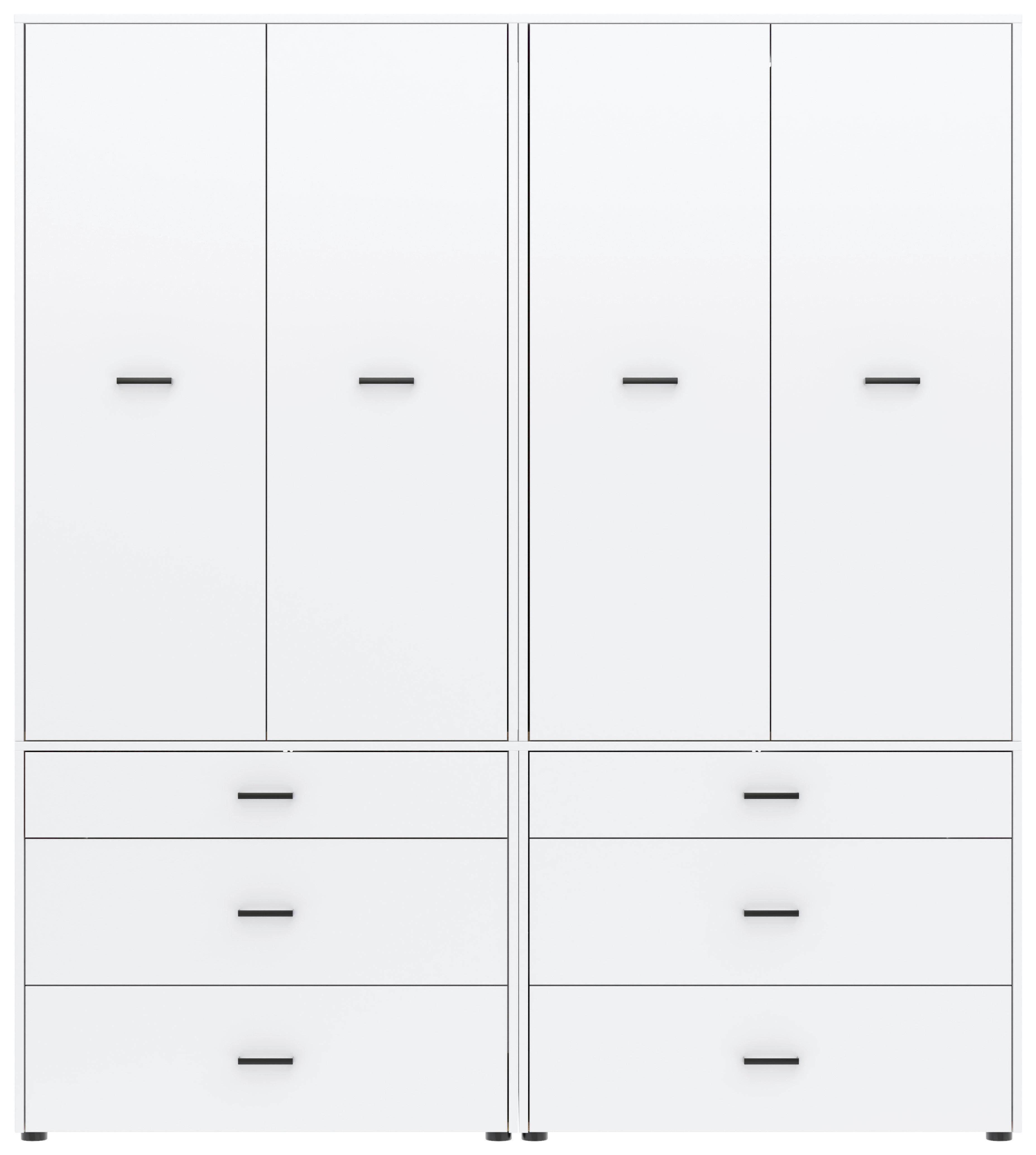 Kleiderschrank Kivo Weiß Holzwerkstoff Based Möbel > Schränke > Kleiderschränke Weiß