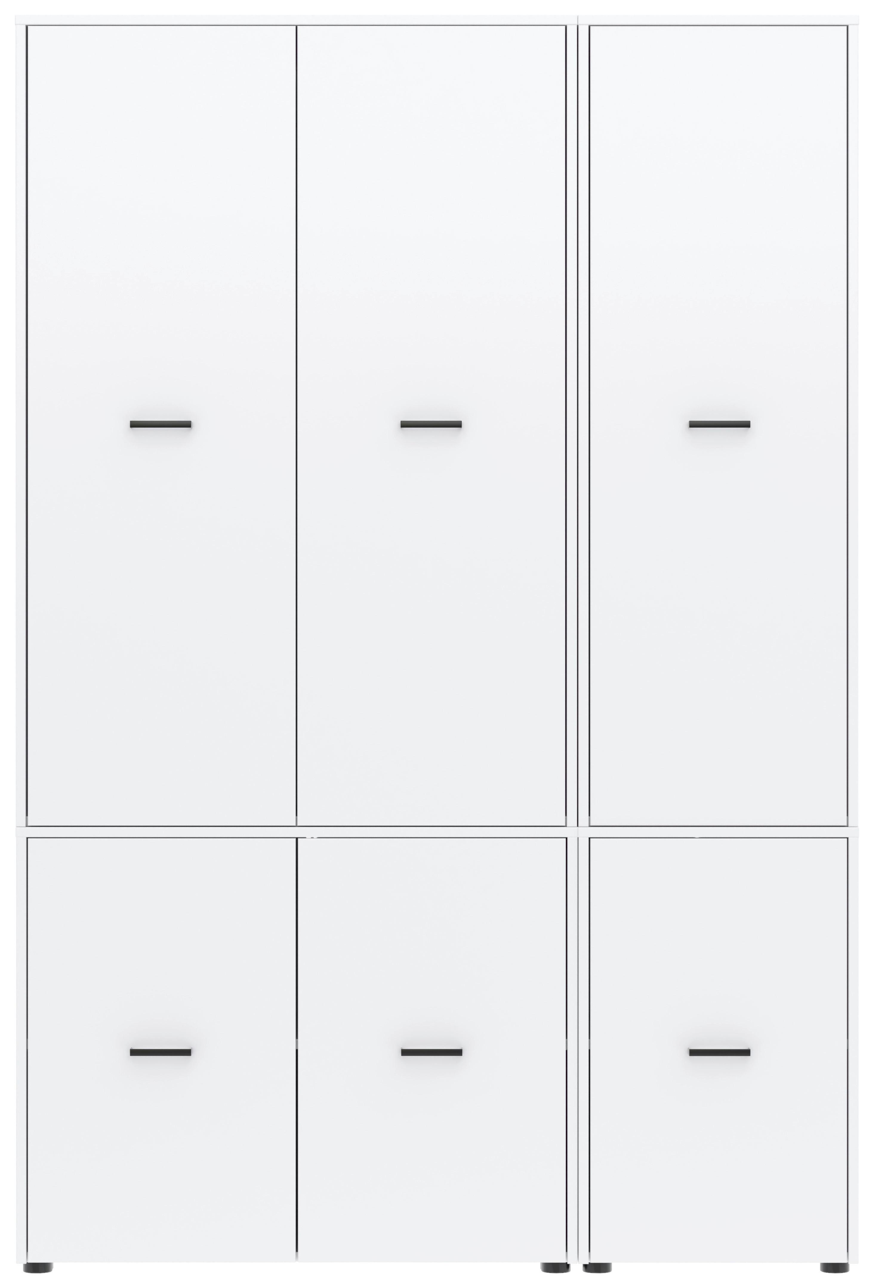 Kleiderschrank Kivo Weiß Holzwerkstoff Based Möbel > Schränke > Kleiderschränke Weiß