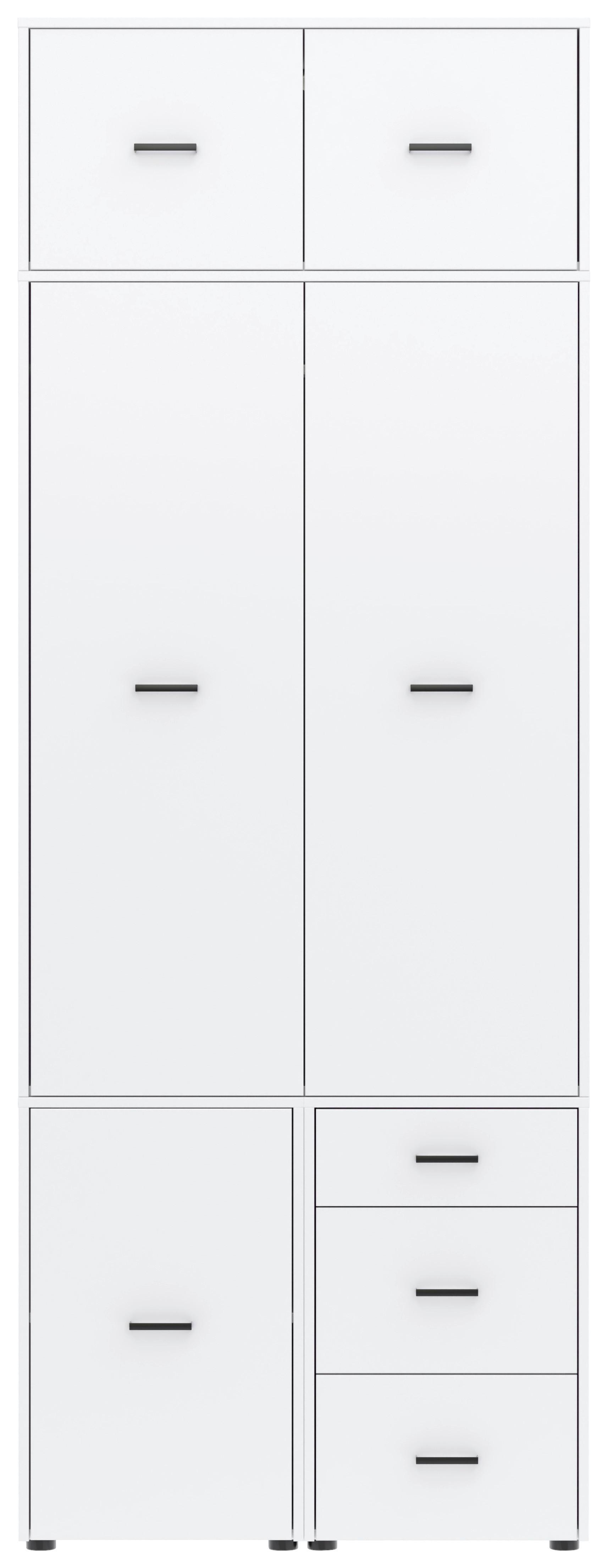 Kleiderschrank Kivo Weiß Holzwerkstoff Based Möbel > Schränke > Kleiderschränke Weiß