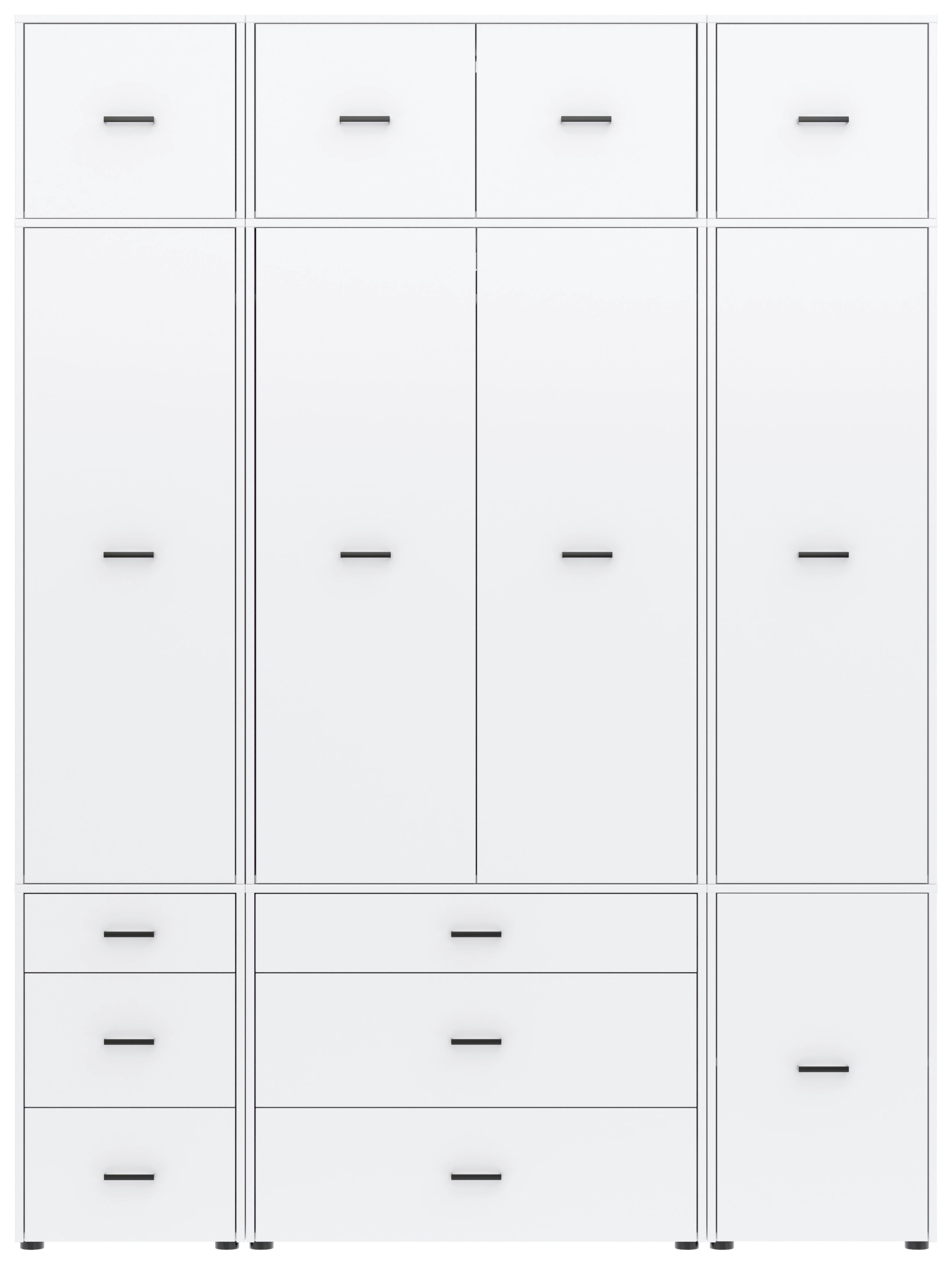 Kleiderschrank Kivo Weiß Holzwerkstoff Based Möbel > Schränke > Kleiderschränke Weiß