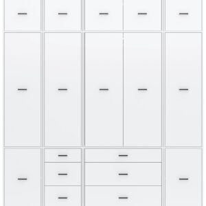 Kleiderschrank Kivo Weiß Holzwerkstoff Based Möbel > Schränke > Kleiderschränke Weiß