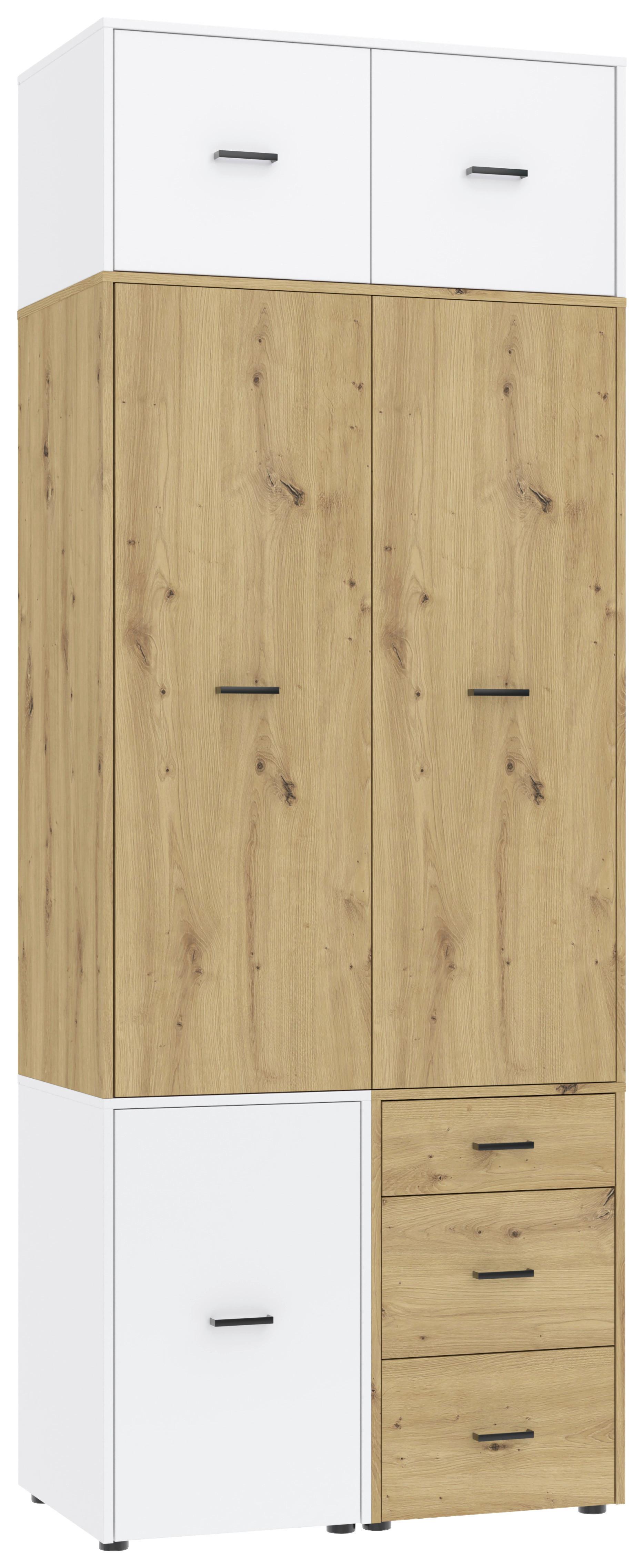 wohnli-moebel-suche-002647012369 Wohnli Möbelsuche - Kleiderschrank Kivo Eiche Artisan/Weiß