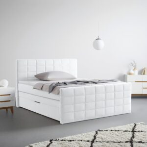 Boxspringbett Damon Weiß ca. 160x200cm Textil Mömax Möbel > Betten > Boxspringbetten Weiß