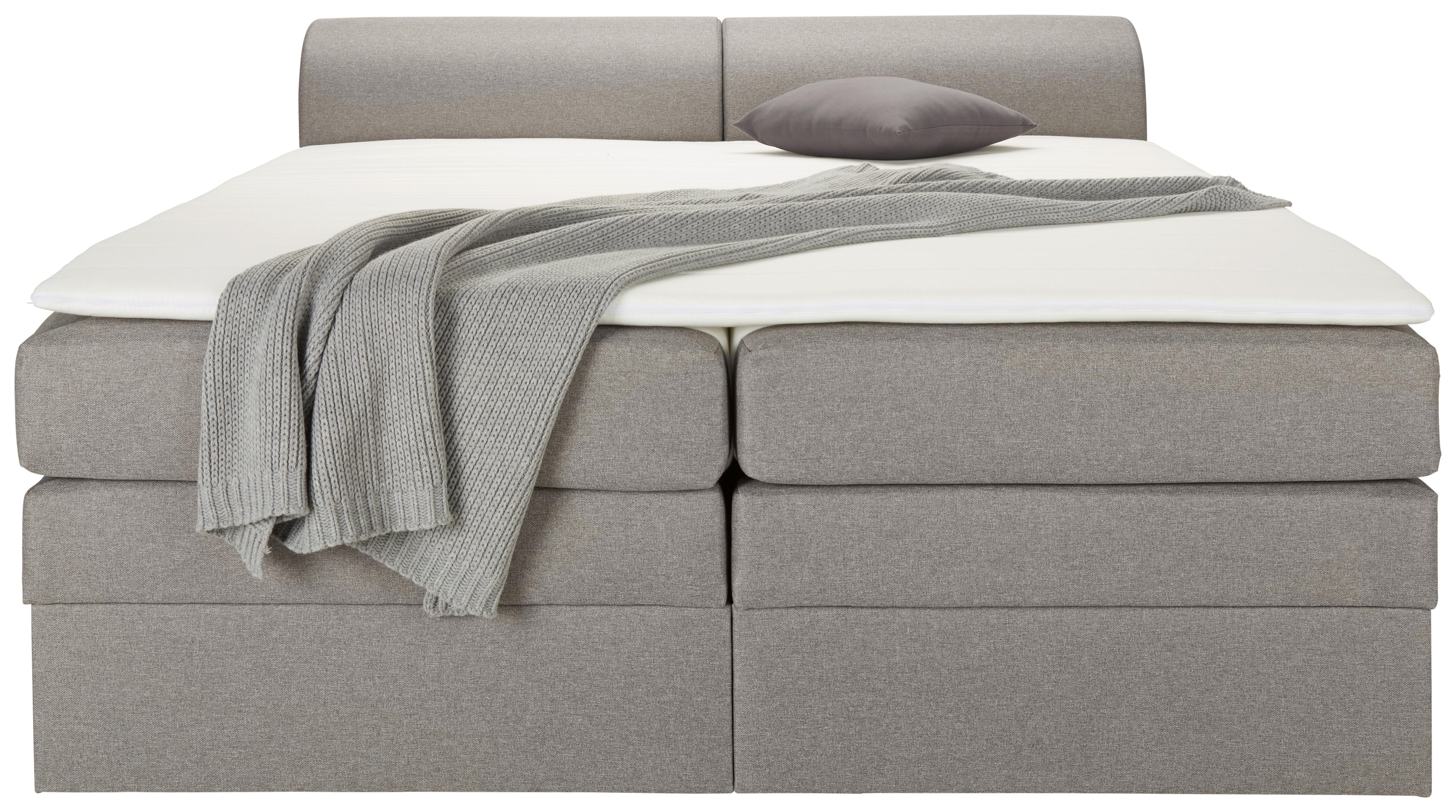 Boxspringbett Flexi 2 in Grau ca. 180x200cm Textil Based Möbel > Betten > Doppelbetten Grau