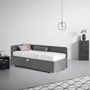 Bett Remi Grau ca. 120x200cm Textil Mömax Möbel > Betten Grau