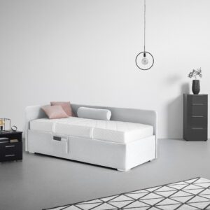 Bett Remi Weiß ca. 120x200cm Textil Mömax Möbel > Betten Weiß