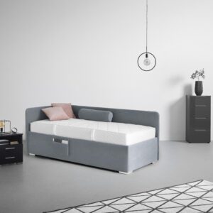 Bett Remi Grau ca. 140x200cm Textil Mömax Möbel > Betten Grau