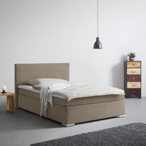 Boxspringbett Mira 2 Taupe ca. 140x200cm Textil Based Möbel > Betten > Boxspringbetten Taupe