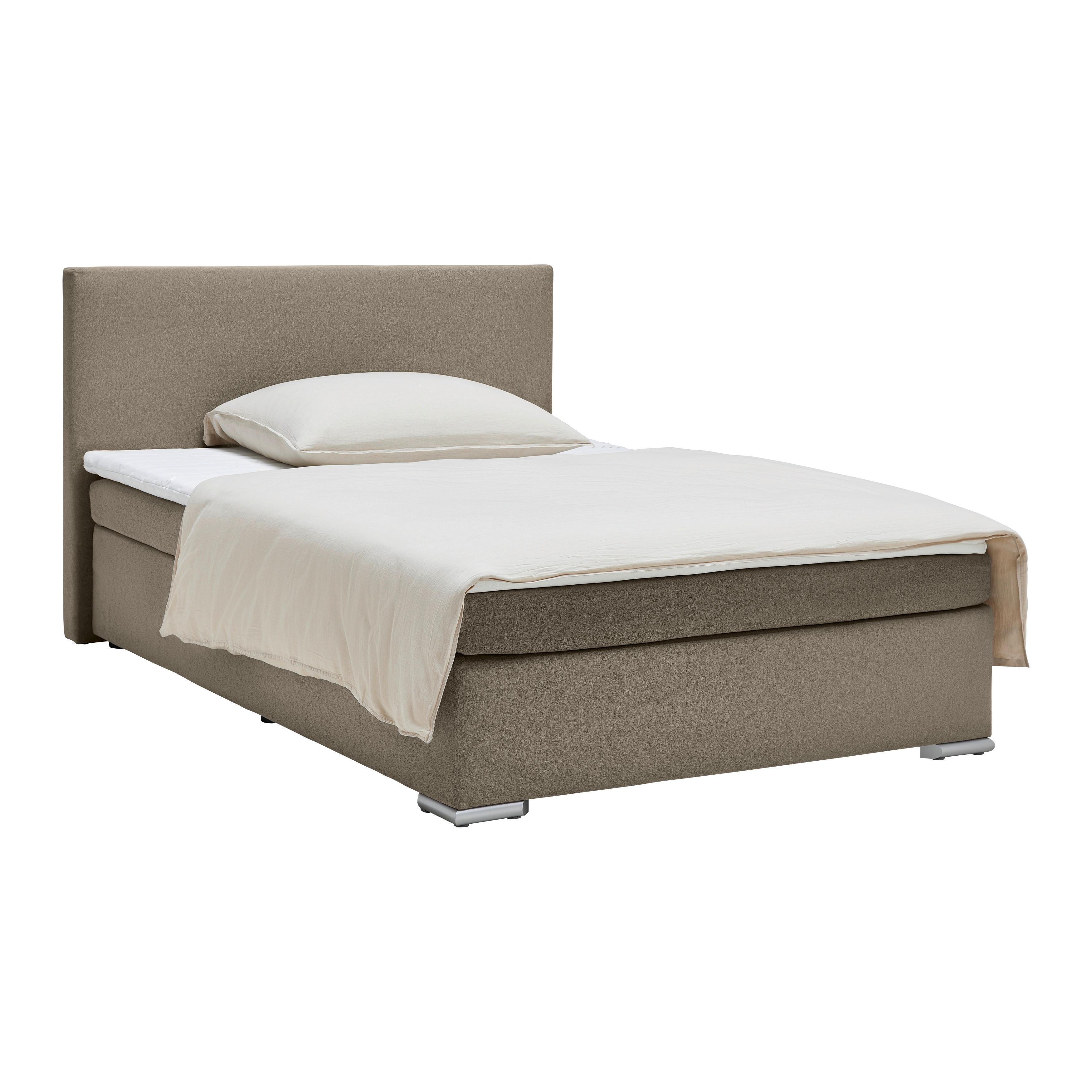 Wohnli Möbelsuche - Boxspringbett Mira 2 Taupe ca. 140x200cm